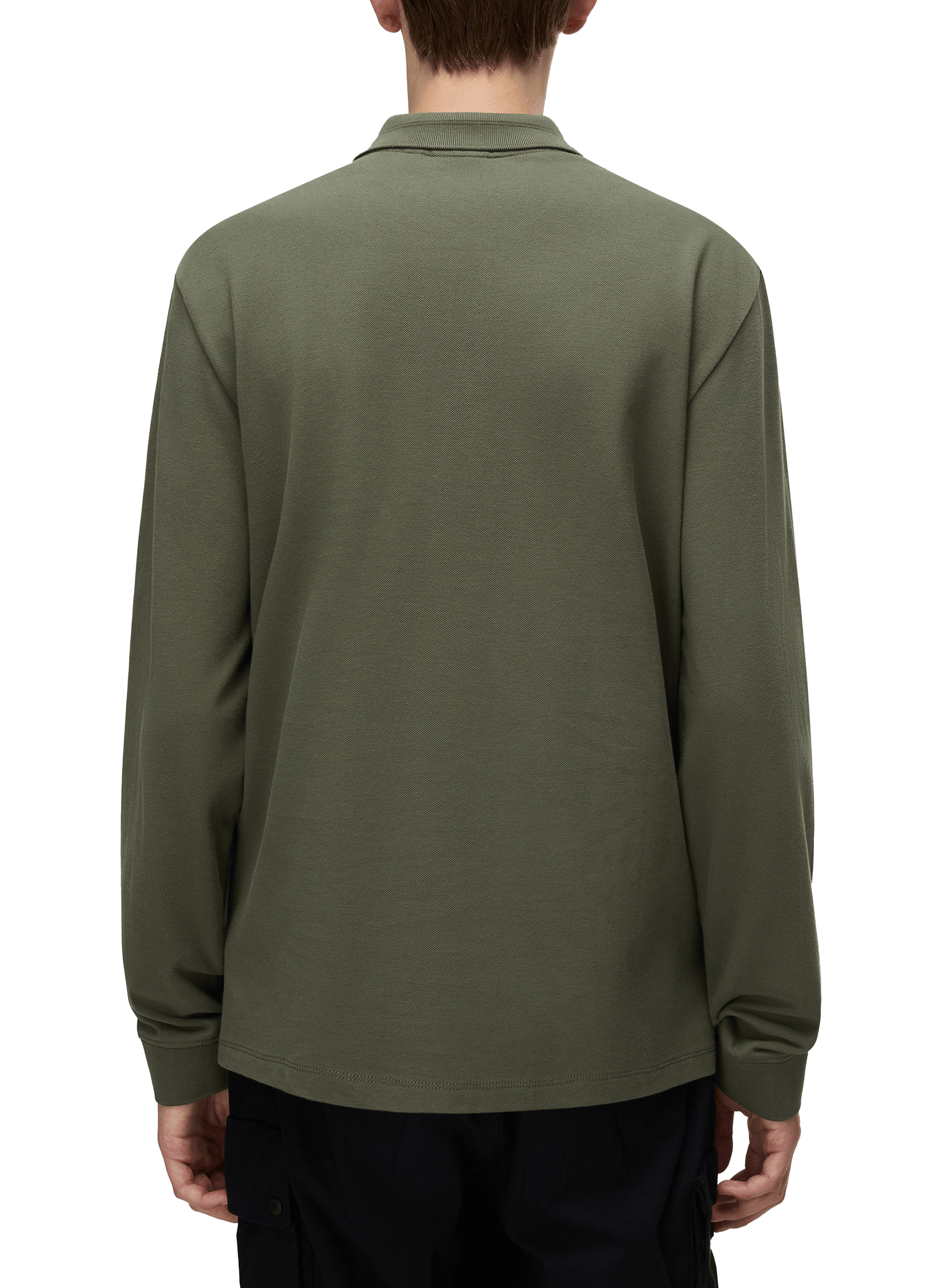 Long-sleeved cotton polo shirt NAPAPIJRI Green