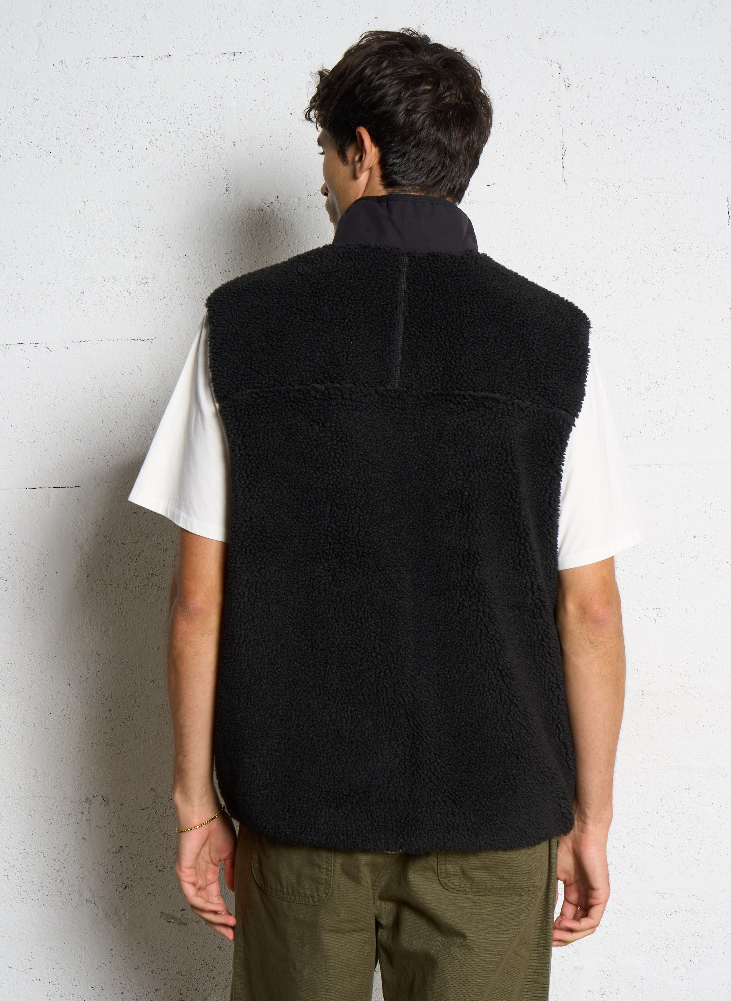 Polaire droite col montant Noir