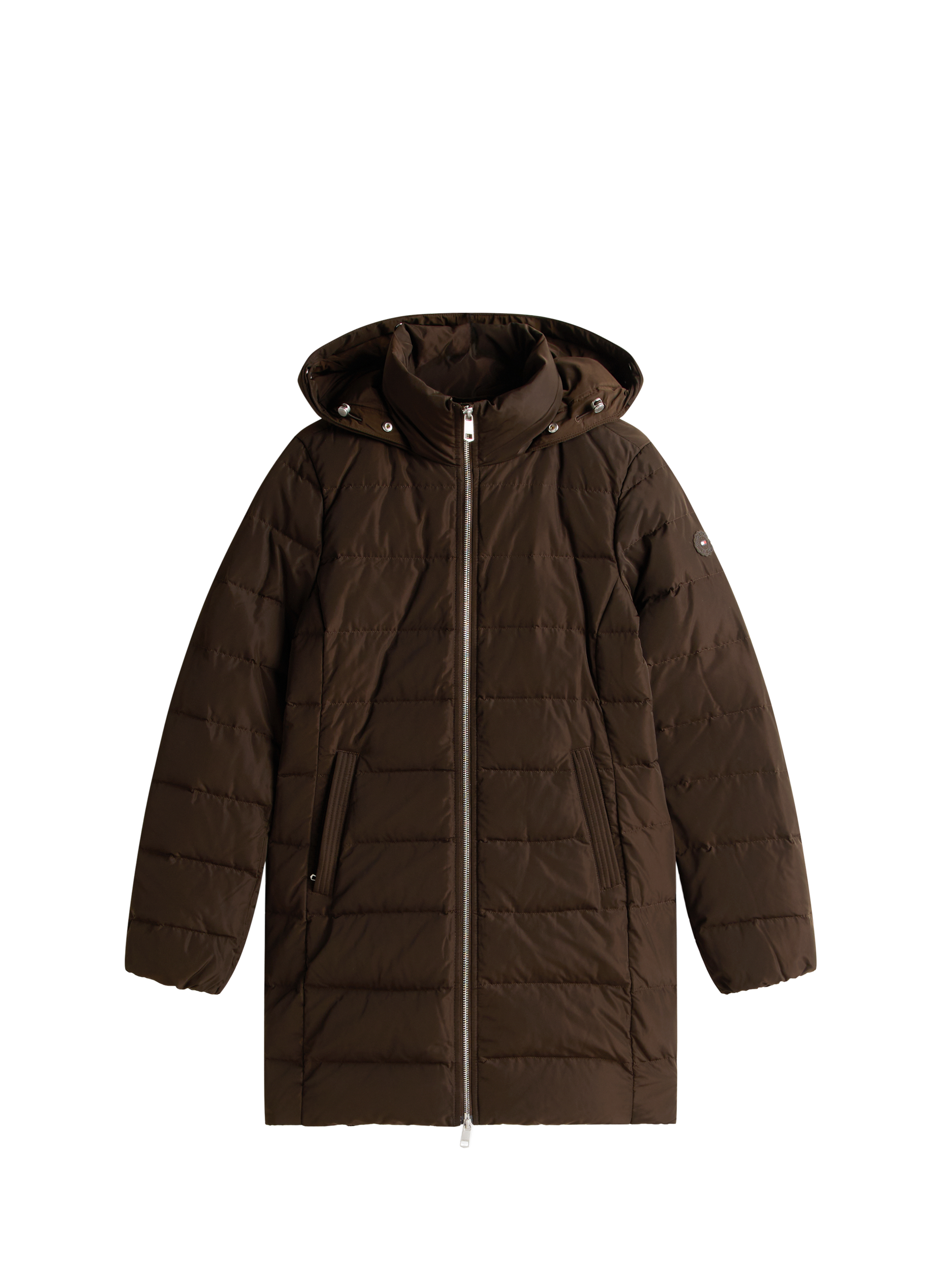 Hooded puffer jacket in faux fur TOMMY HILFIGER Multicolour