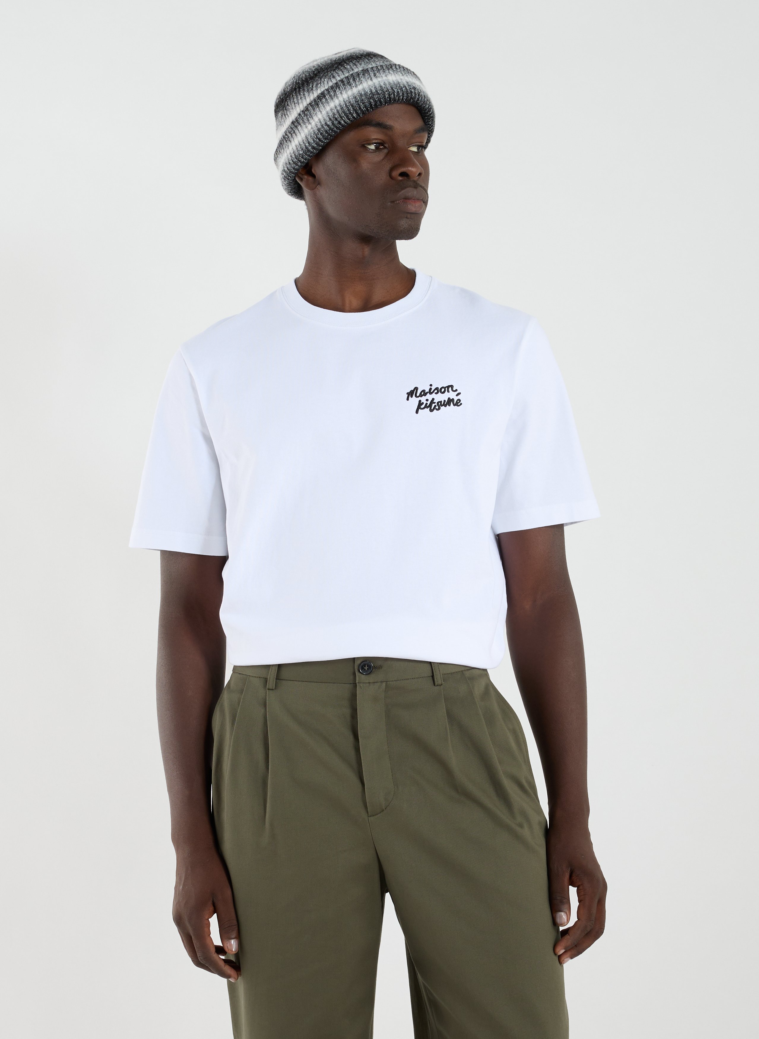MAISON KITSUNÉ Short-sleeved cotton T-shirt White