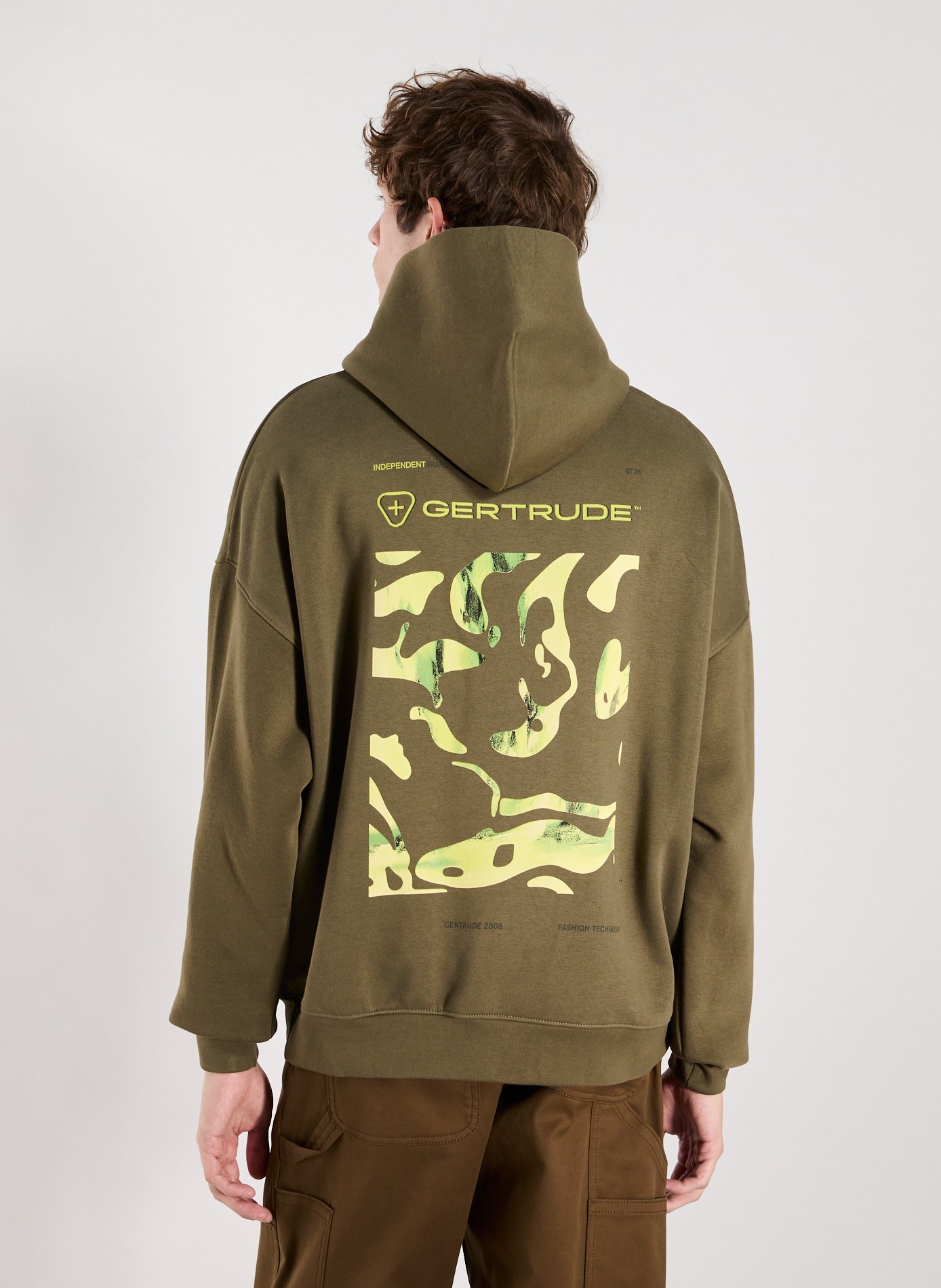 Cotton Blend Hoodie GERTRUDE ET GASTON Khaki