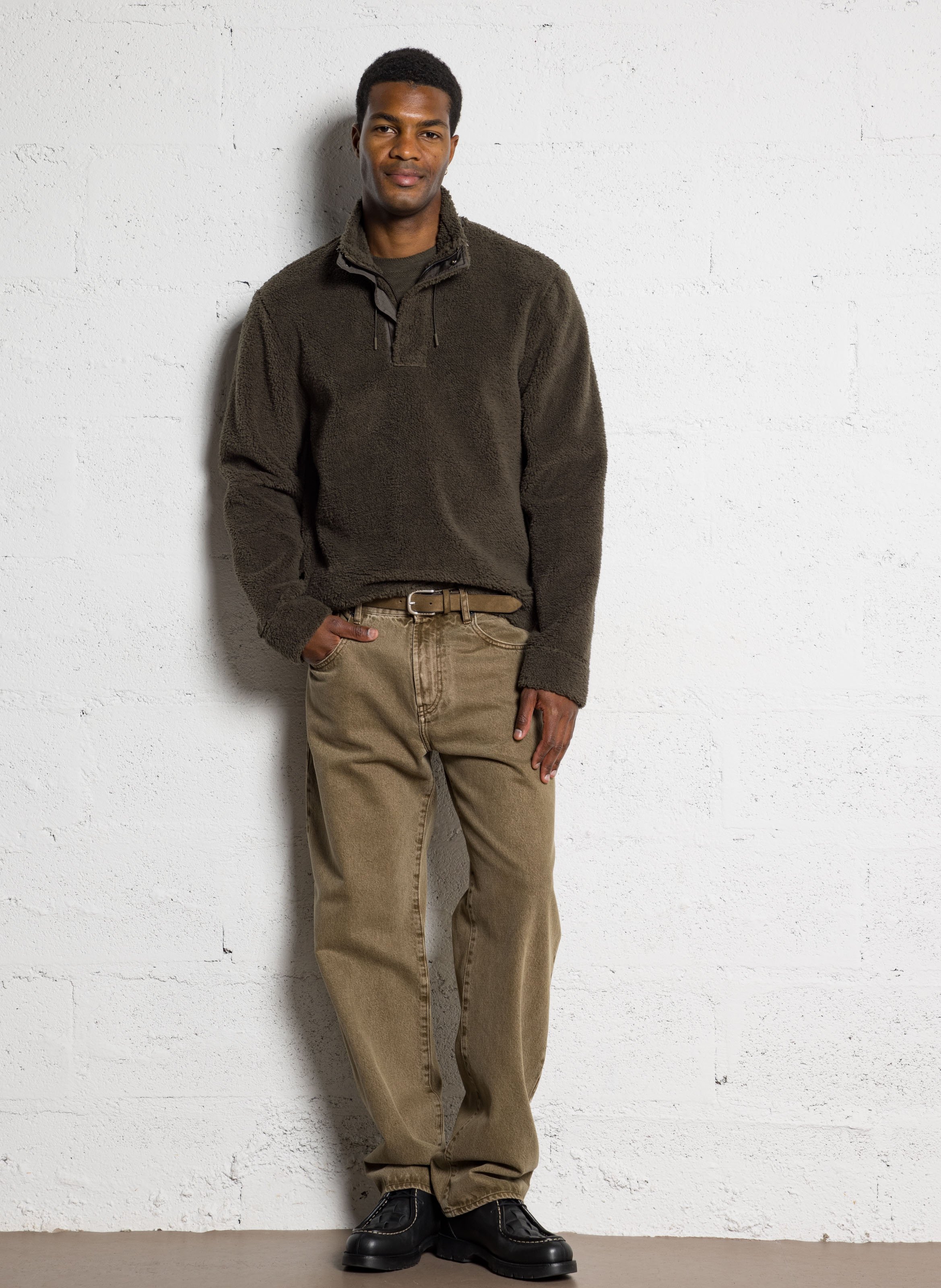 Polaire droite col montant IKKS Kaki