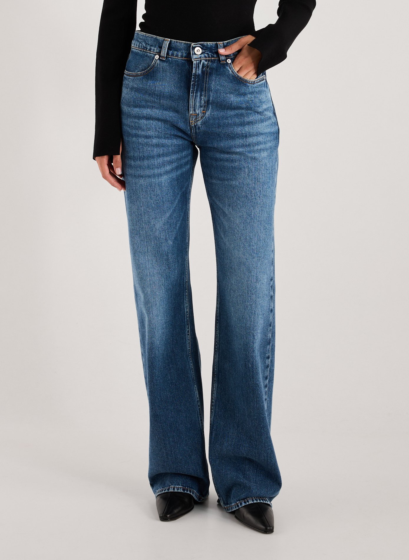 OUR LEGACY Jean droit en coton Bleu