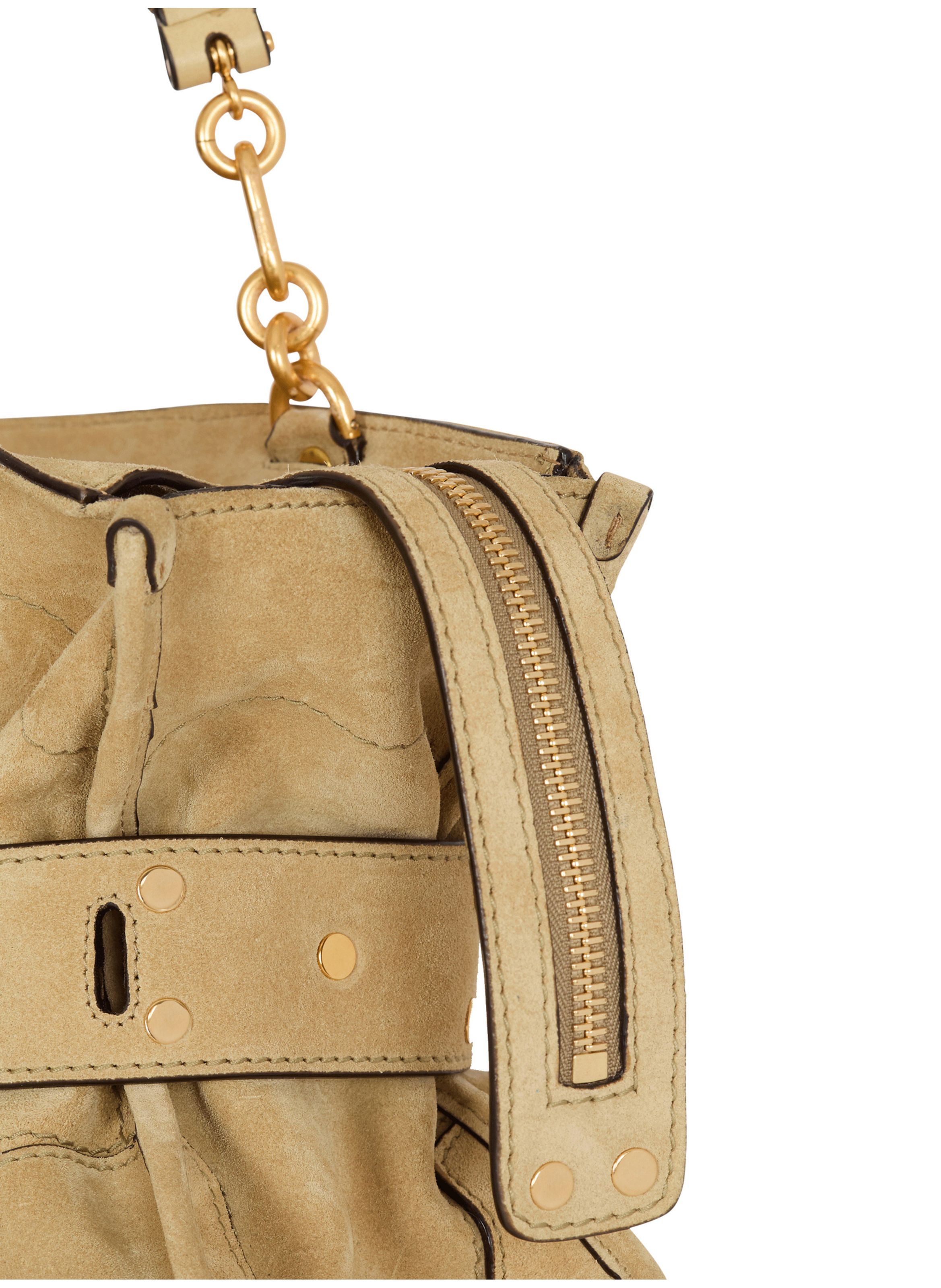 Sac anthem en daim Beige