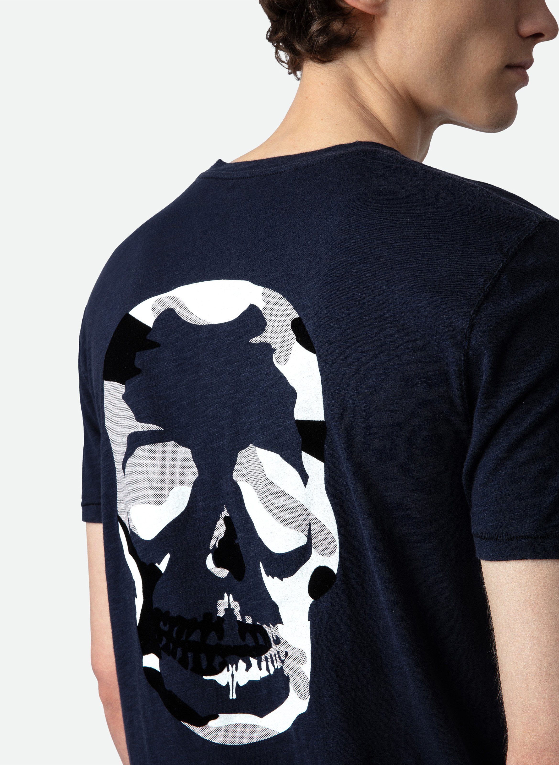 Tee-shirt droit en coton stockholm ZADIG&VOLTAIRE Bleu