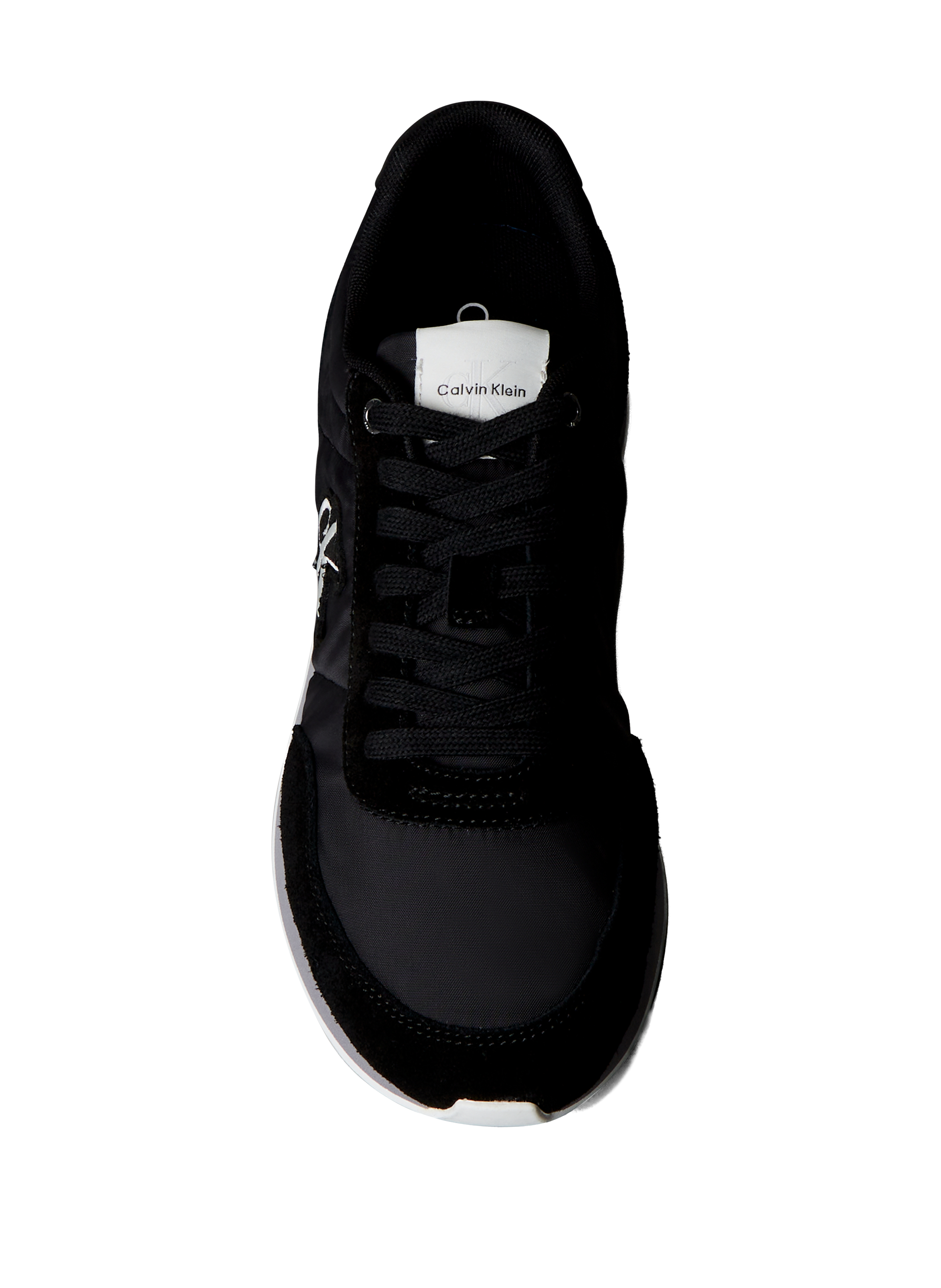 Baskets en daim mélangé avec logo Signature CALVIN KLEIN Noir