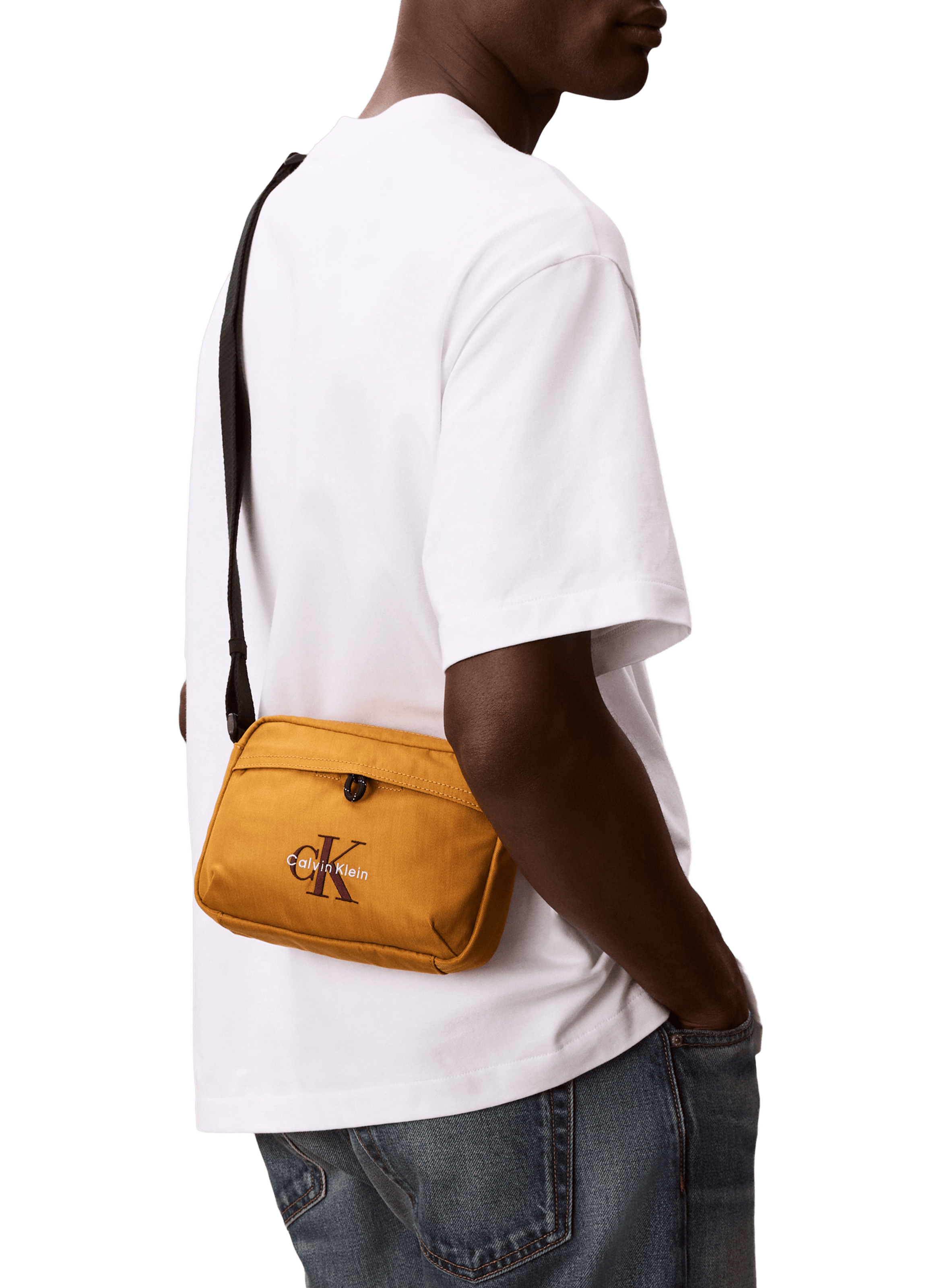Sacoche bandoulière avec logo CALVIN KLEIN Jaune