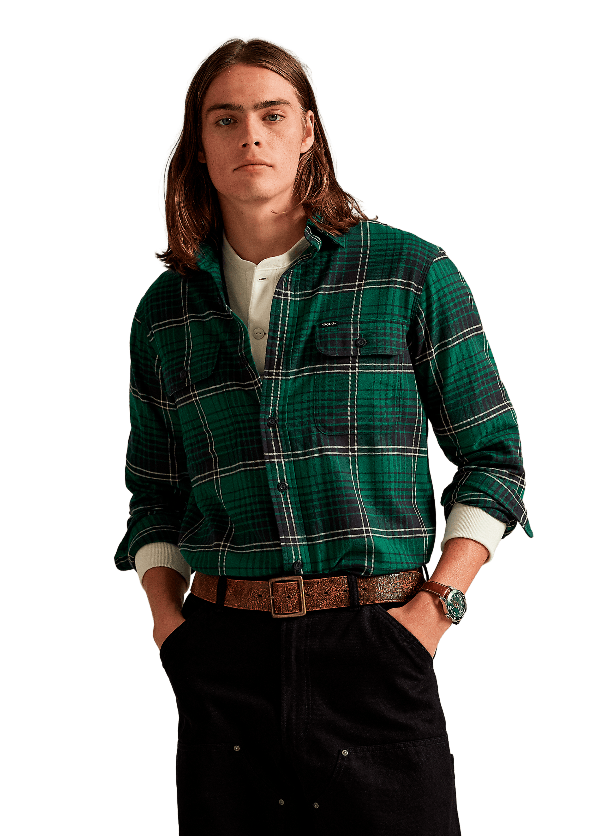 POLO RALPH LAUREN Chemise à carreaux Vert