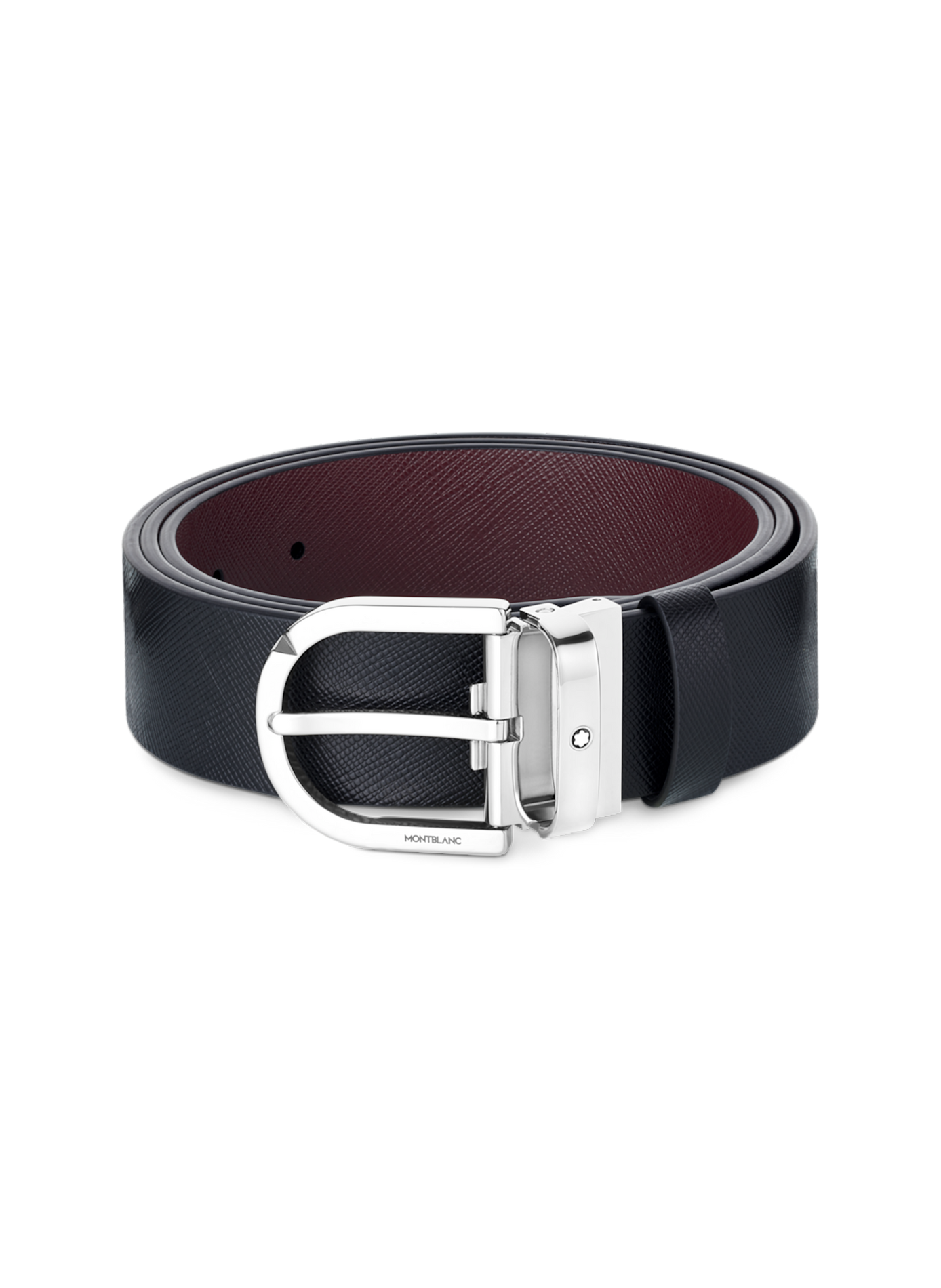 Reversible leather belt MONTBLANC Black