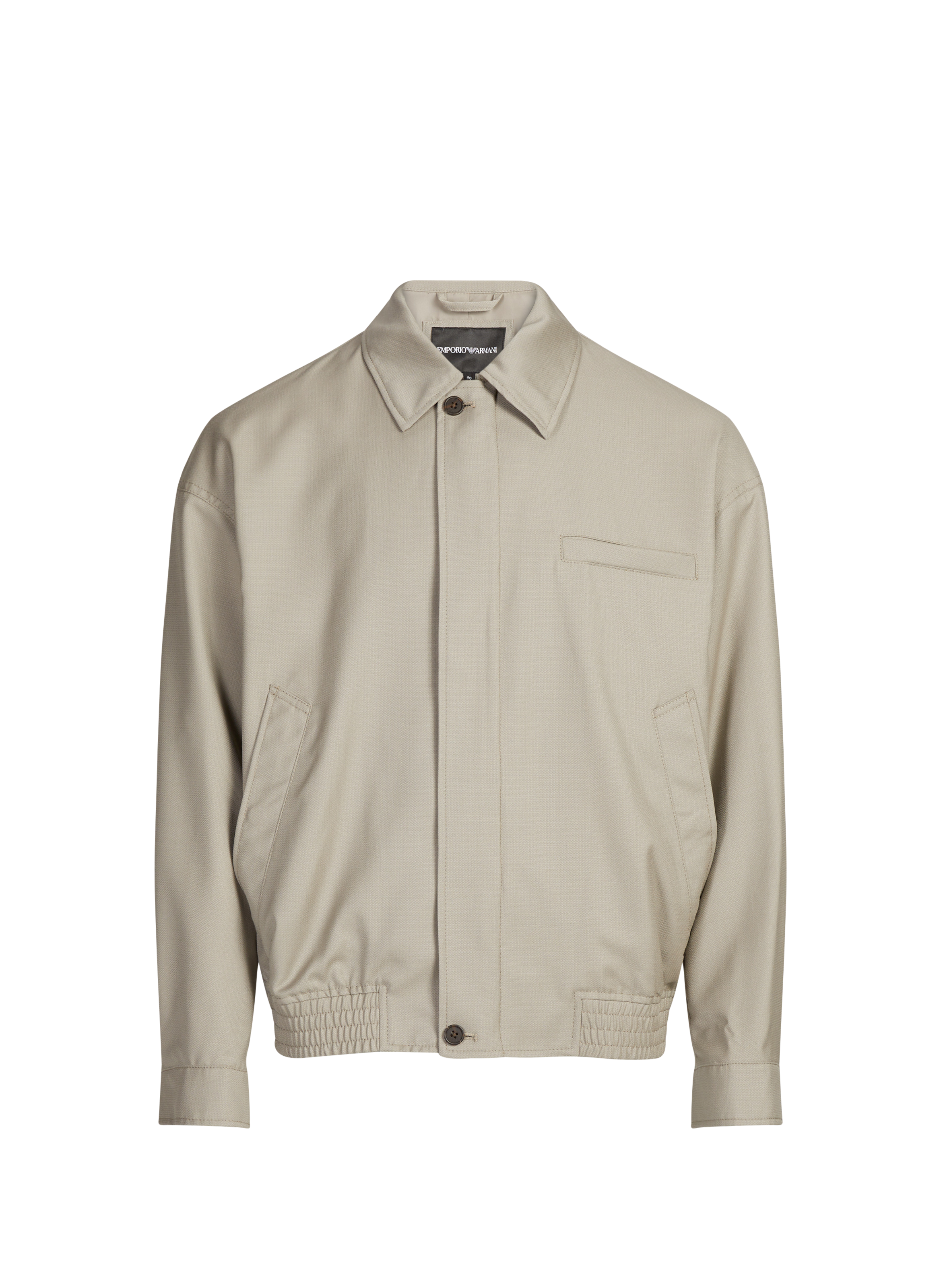 Jacket with classic virgin wool collar EMPORIO ARMANI Beige