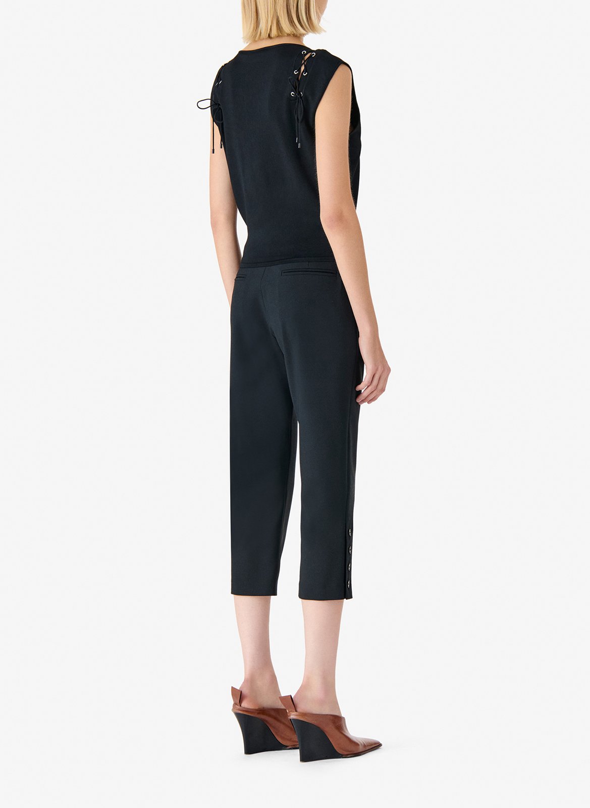 Pantalon droit aqua IRO Noir