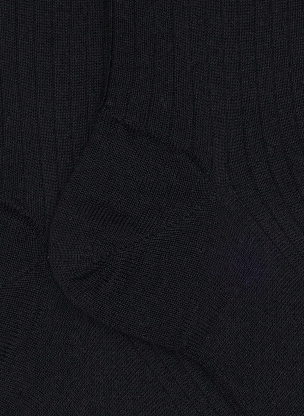 Chaussettes côtelées en laine mérinos DORÉ DORÉ Noir