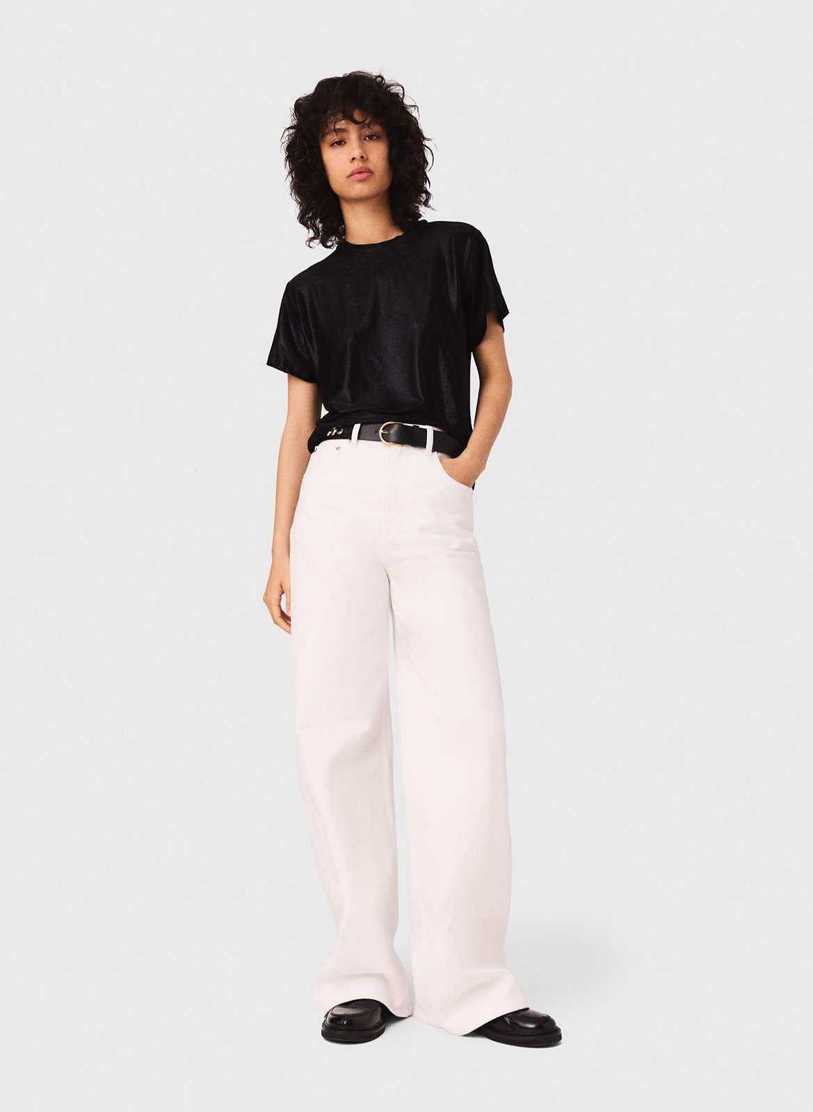 Tee-shirt pailleté MAJE Noir