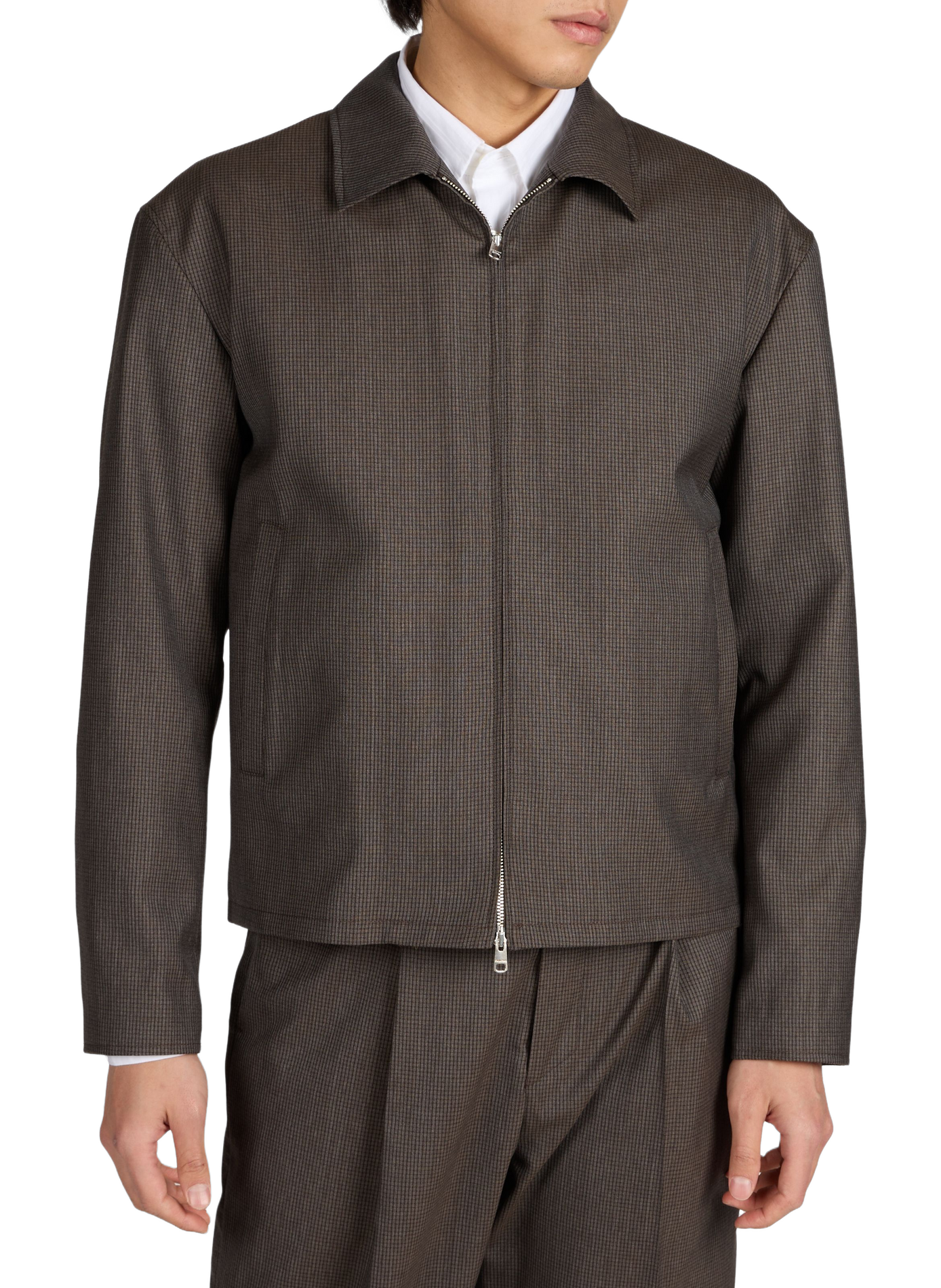 Anrhagen checkered cotton jacket ANNARR Brown