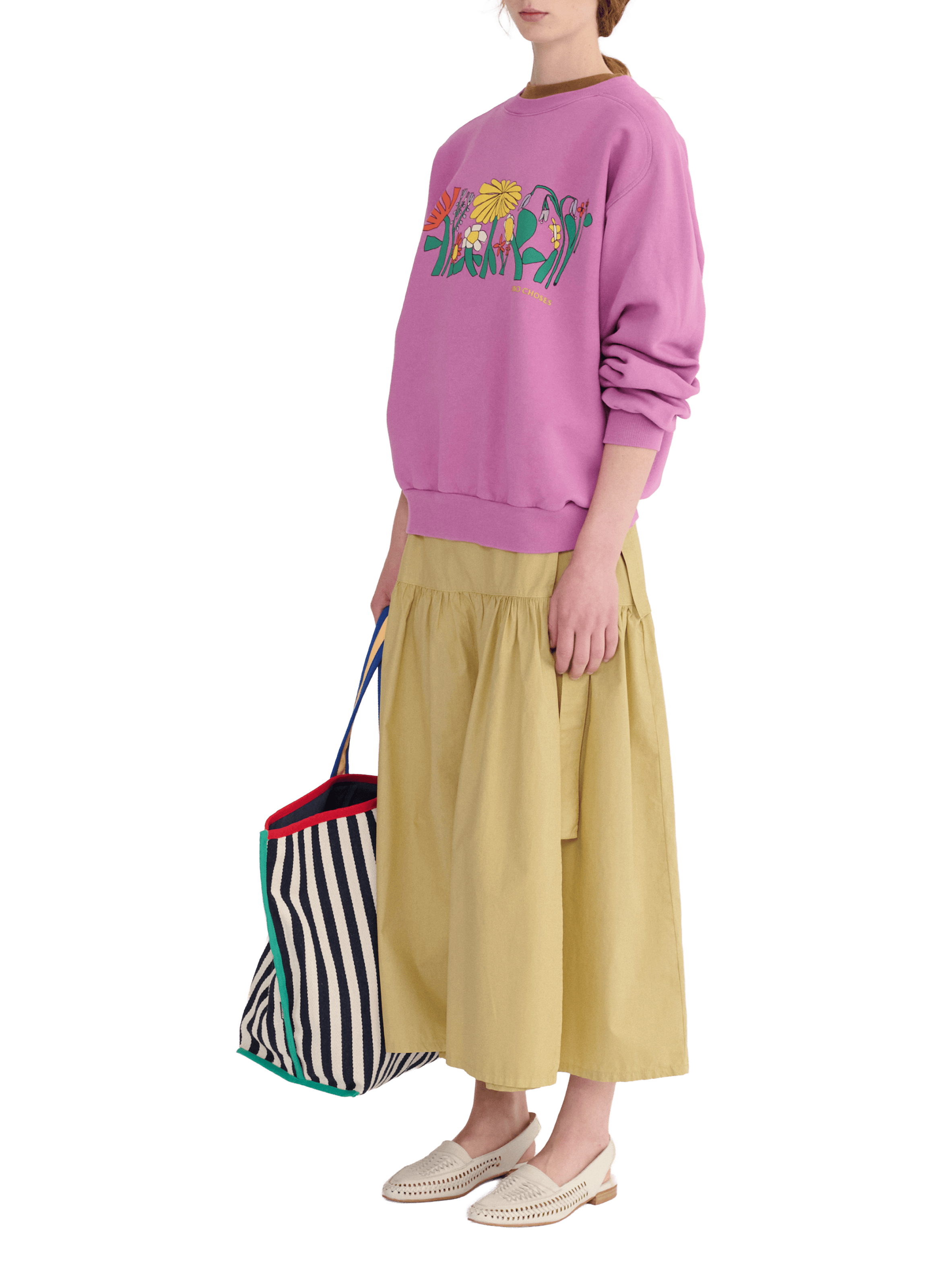 Sweat imprimé en coton BOBO CHOSES Violet