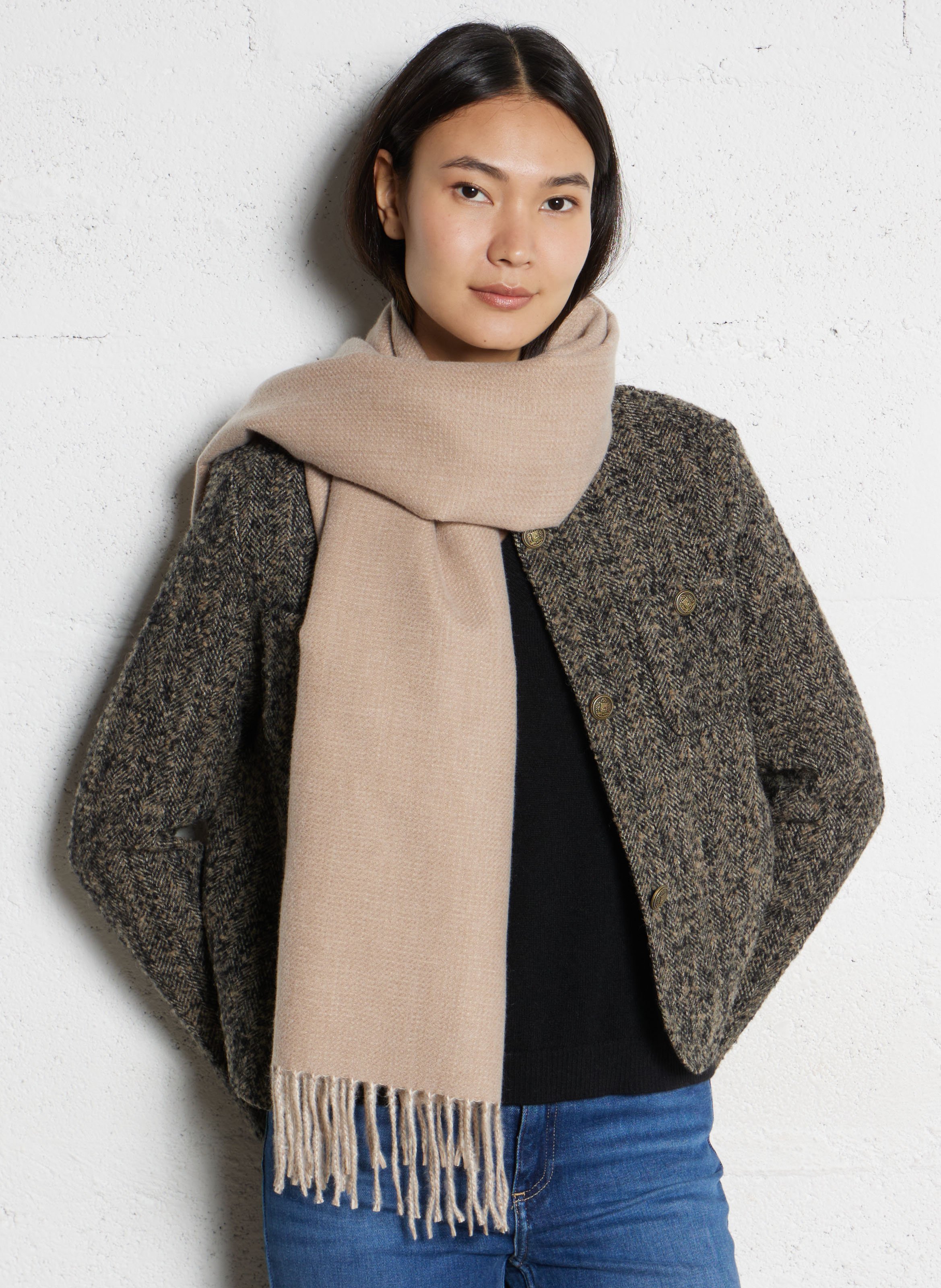 Echarpe en maille thea MAISON 123 Gris