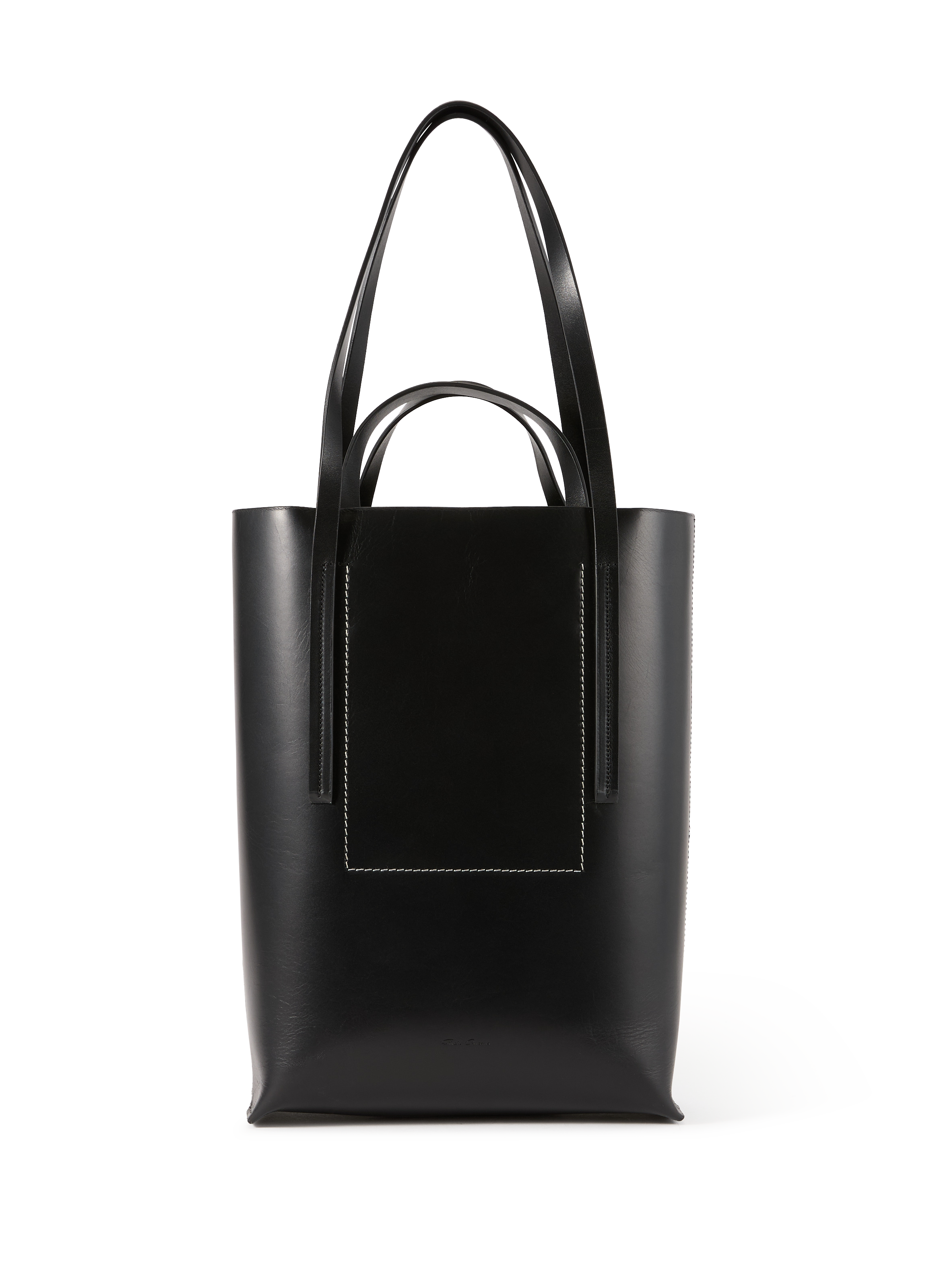 Sac cabas en cuir lisse RICK OWENS Noir