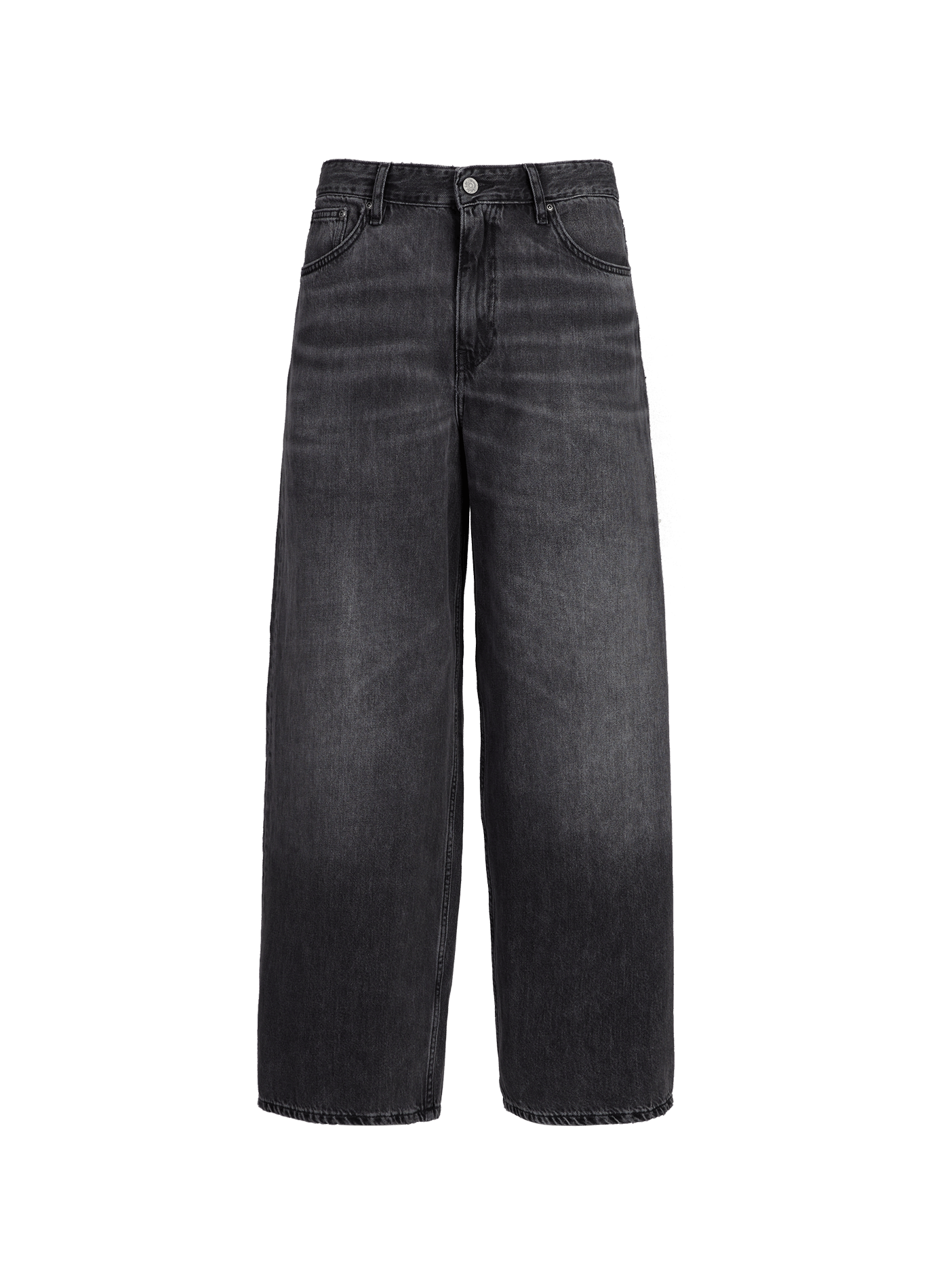 Jeans Lyon large délavé en coton WON HUNDRED Noir