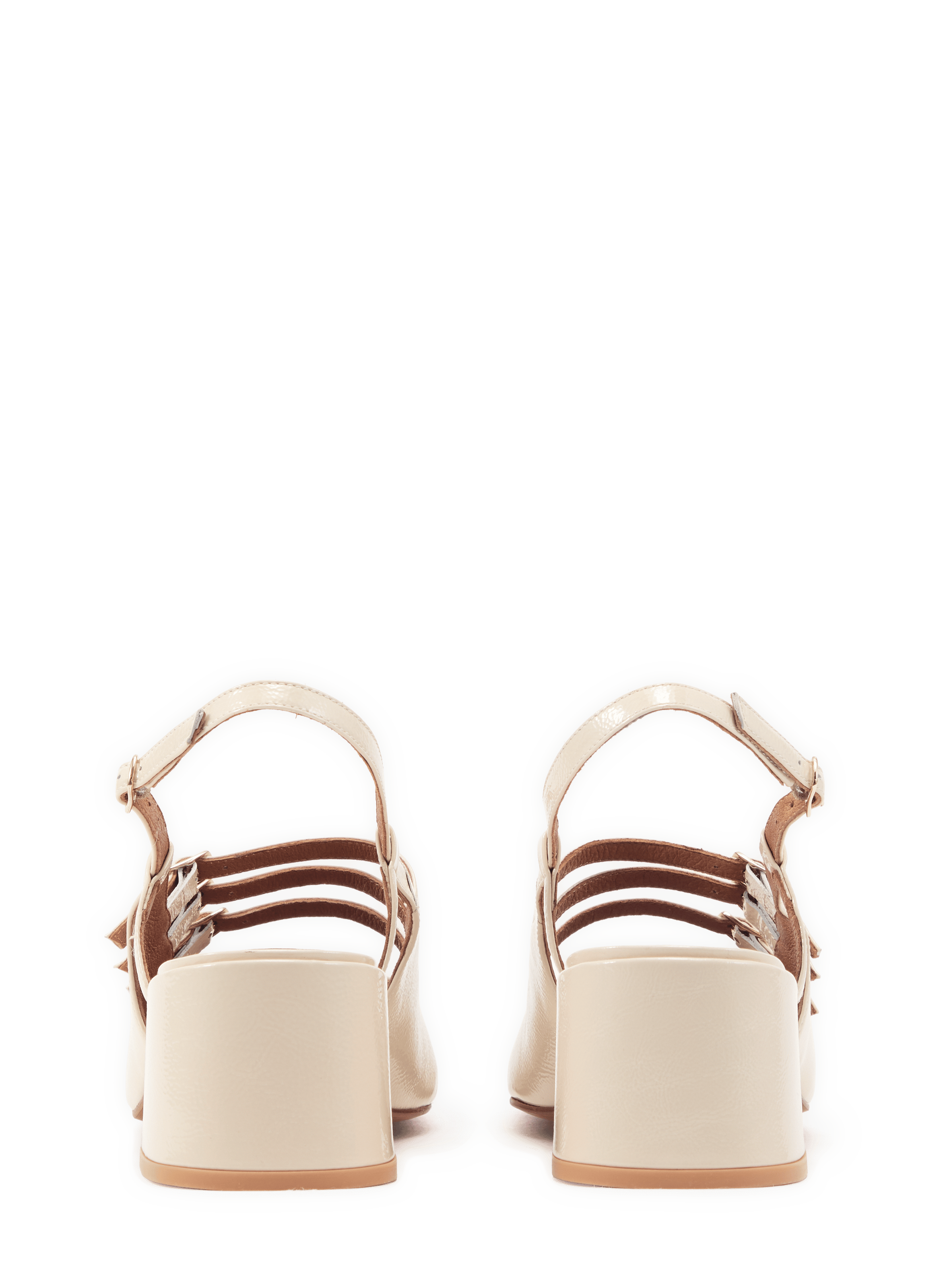 Sandales à talon Fetich en cuir SAISON 1865 Beige