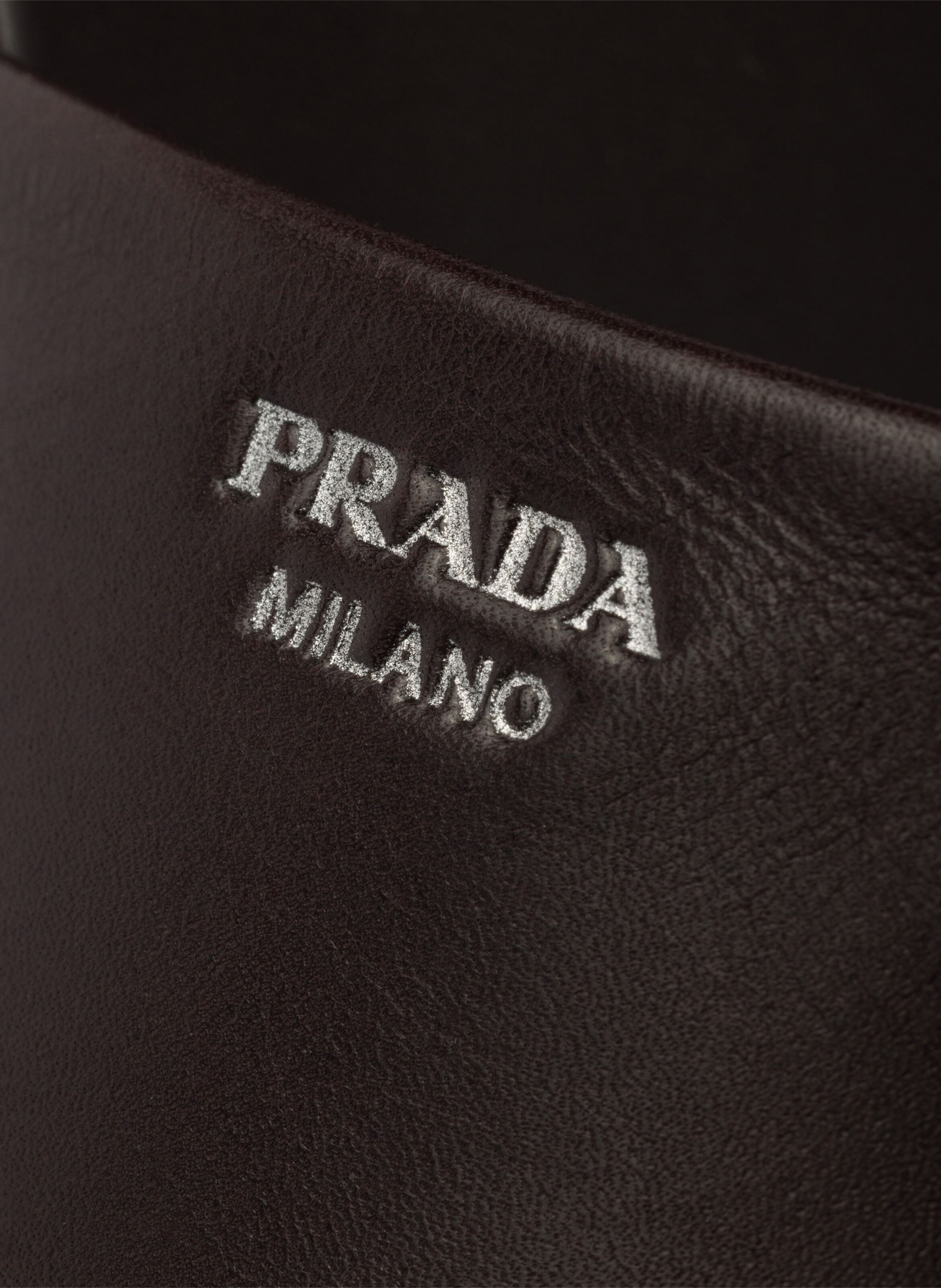 Mules en cuir PRADA Marron