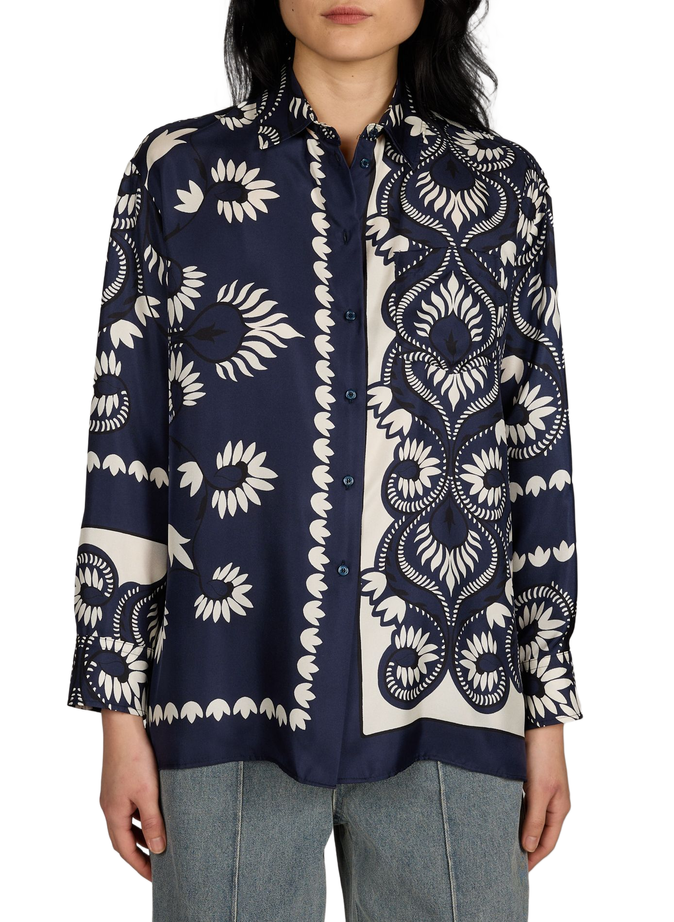Silk printed blouse MAX MARA WEEK END Blue
