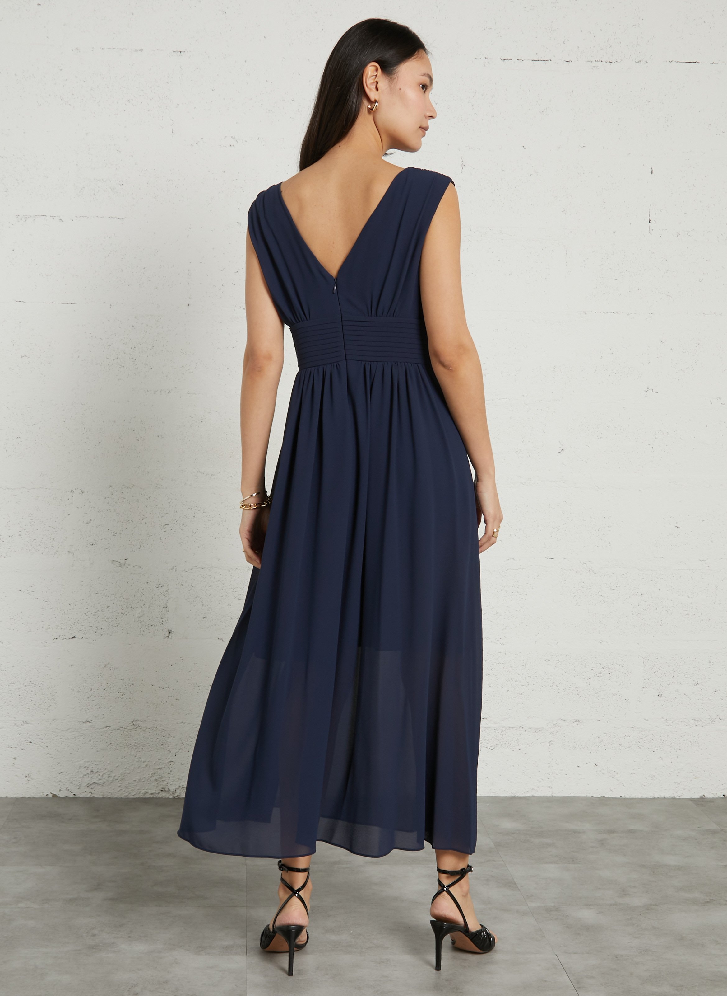 Robe longue col v becca MAISON 123 Violet