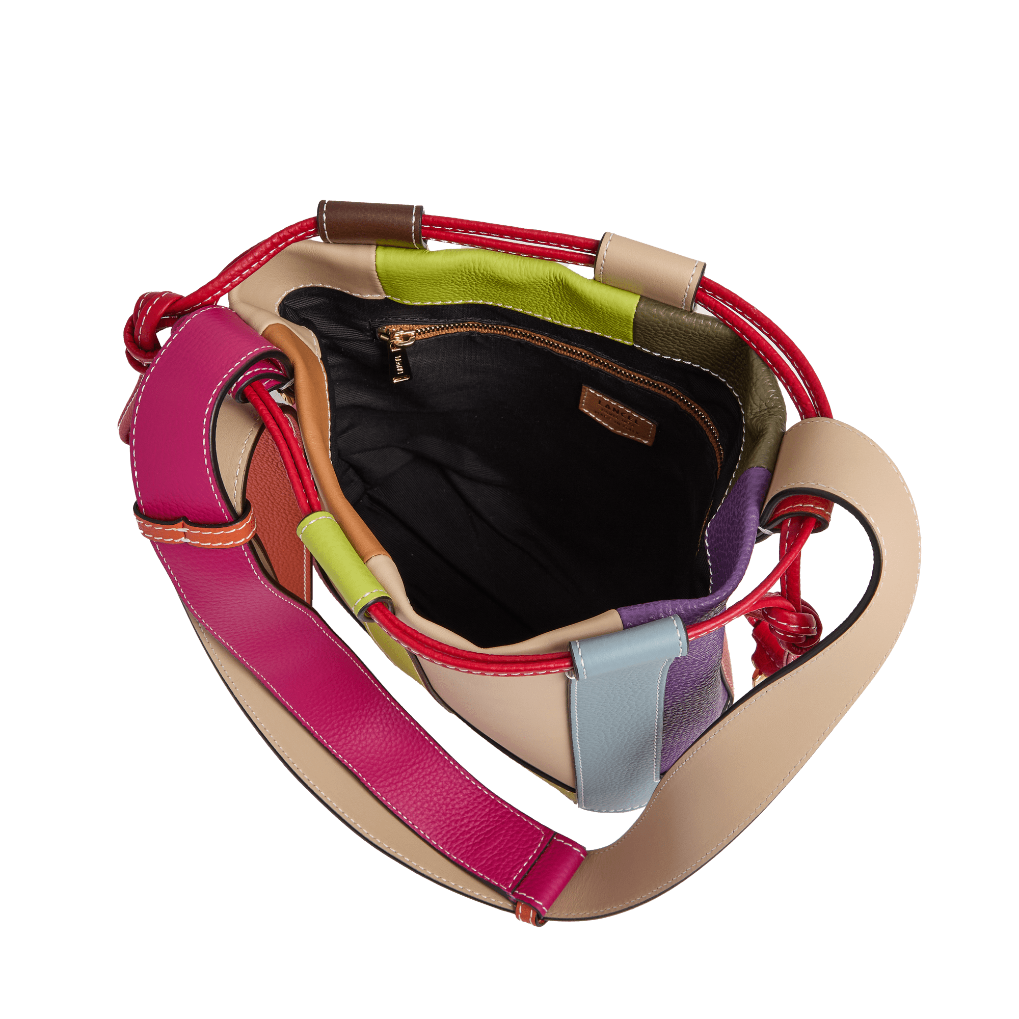 Sac seau s elles de lancel en cuir LANCEL Violet