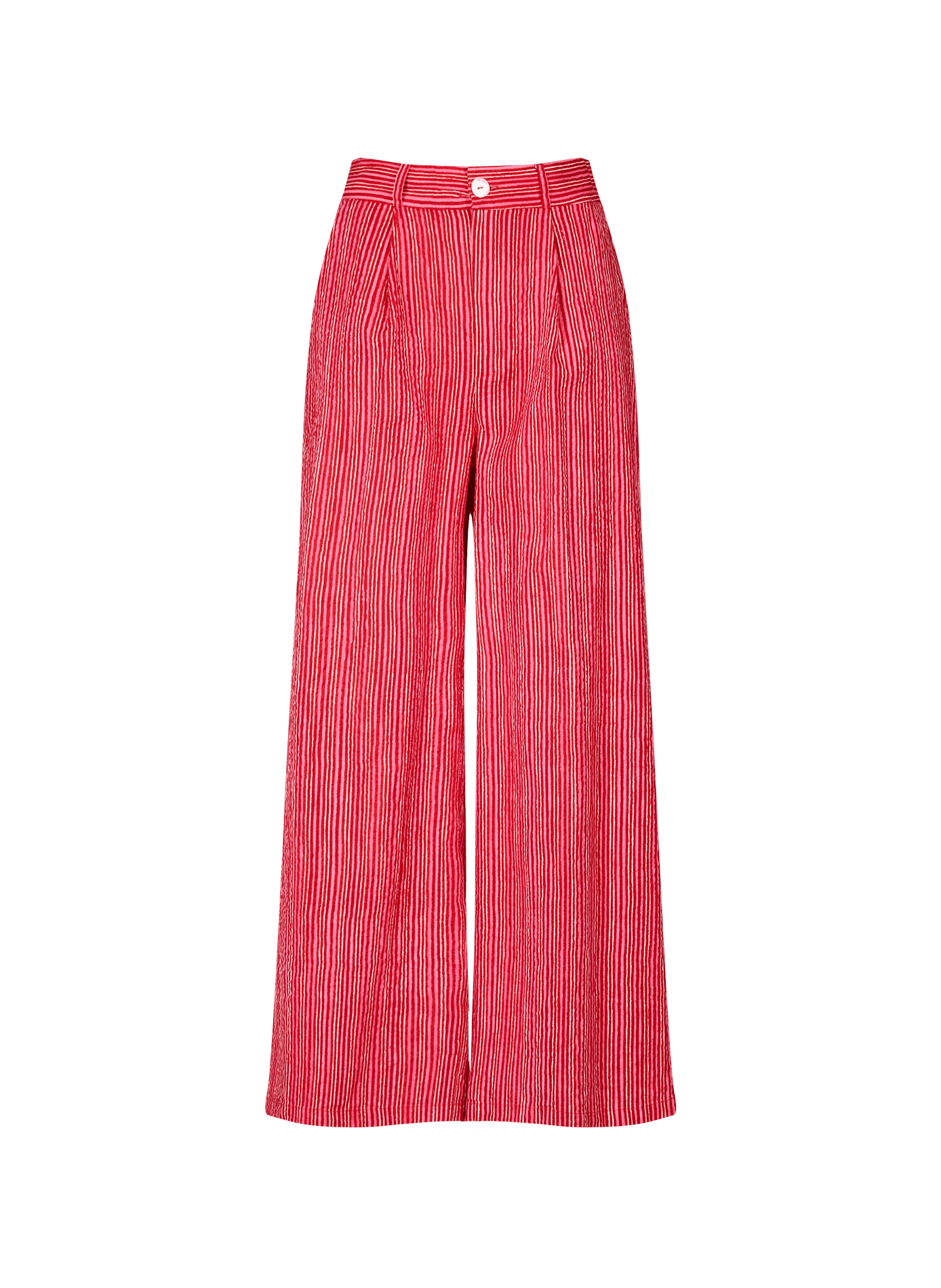 Pantaloni dritti a righe in cotone GARANCE Rosa