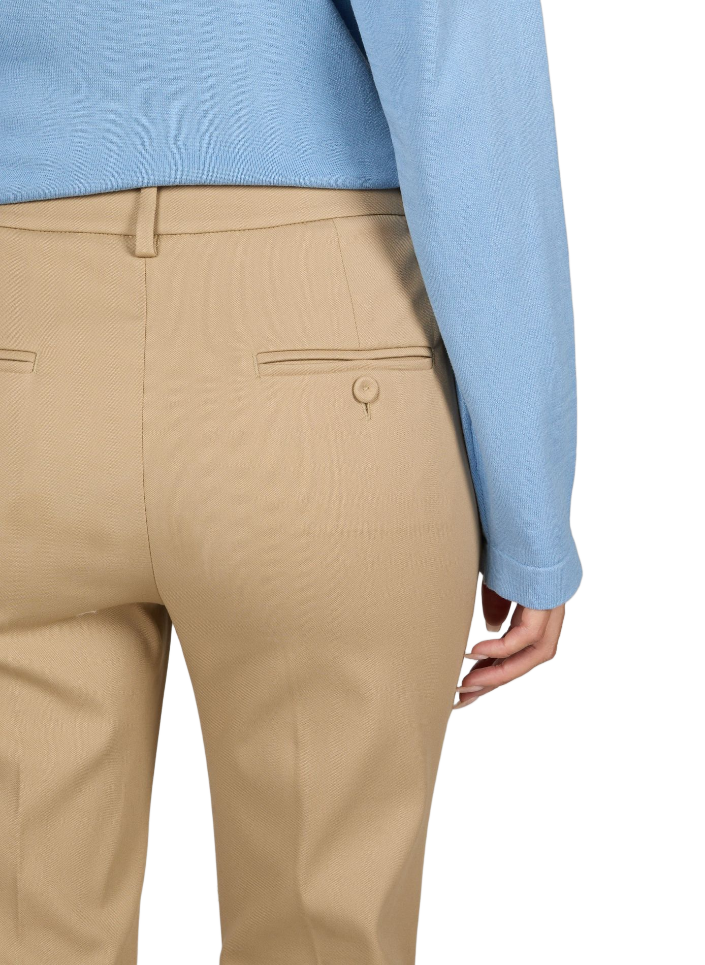 Slim pleated pants in stretch cotton MAX MARA WEEK END Brown