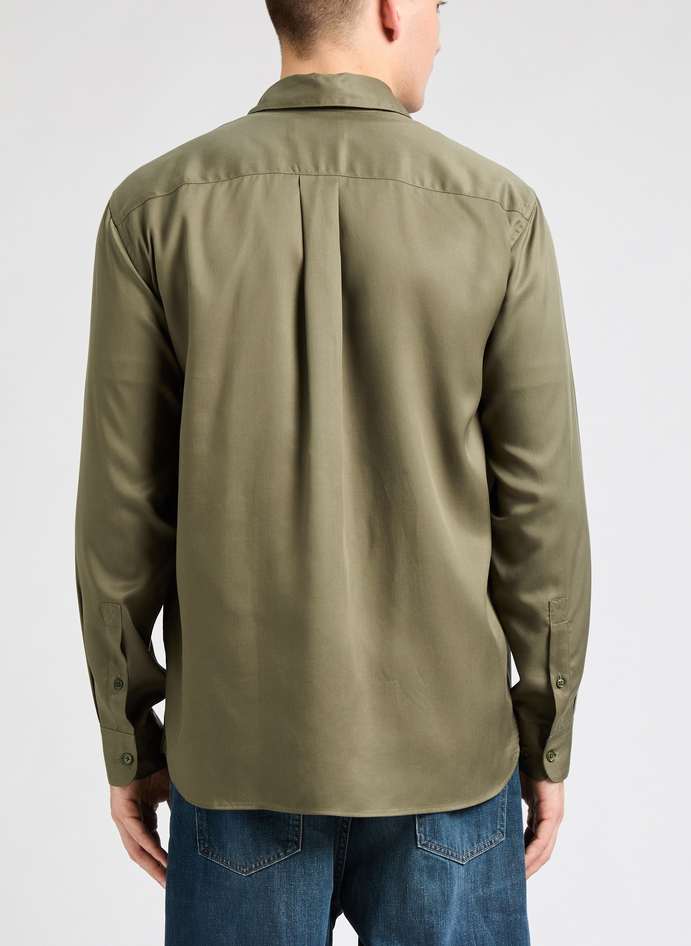 Chemise Fluid en coton satiné SAISON 1865 Kaki