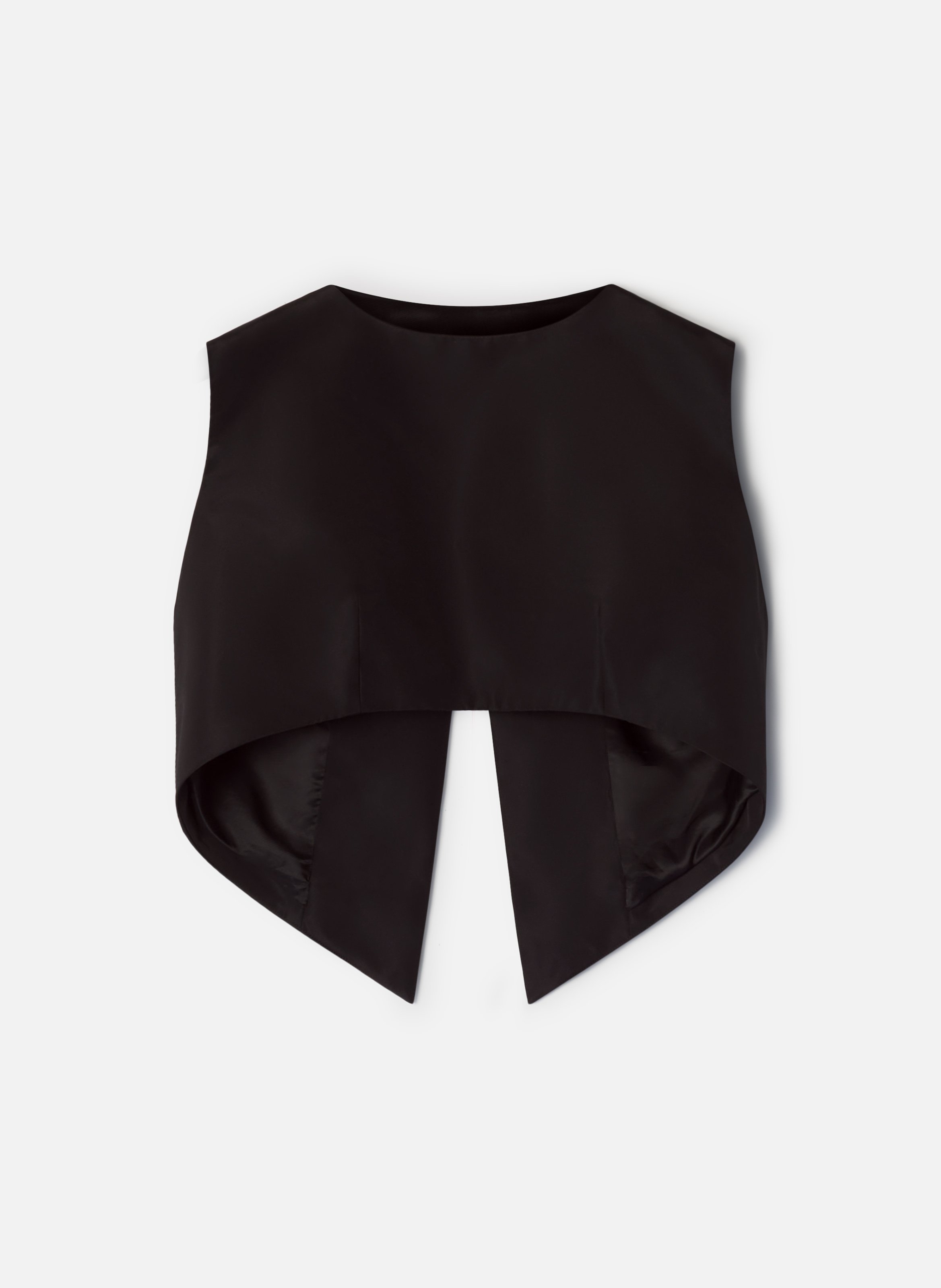 Haut court en faille de soie LANVIN Noir