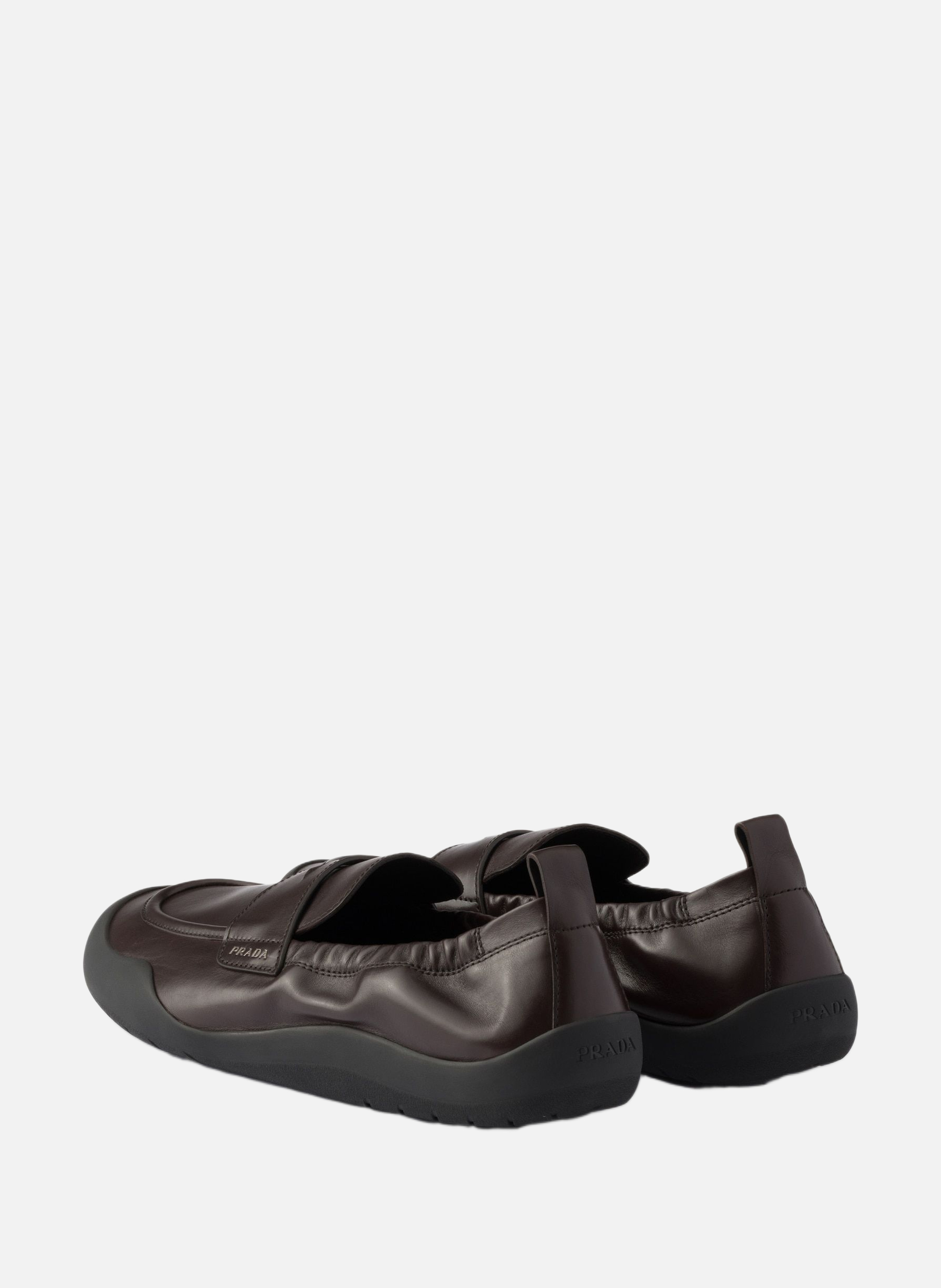 Mocassins speedrock en cuir PRADA Marron