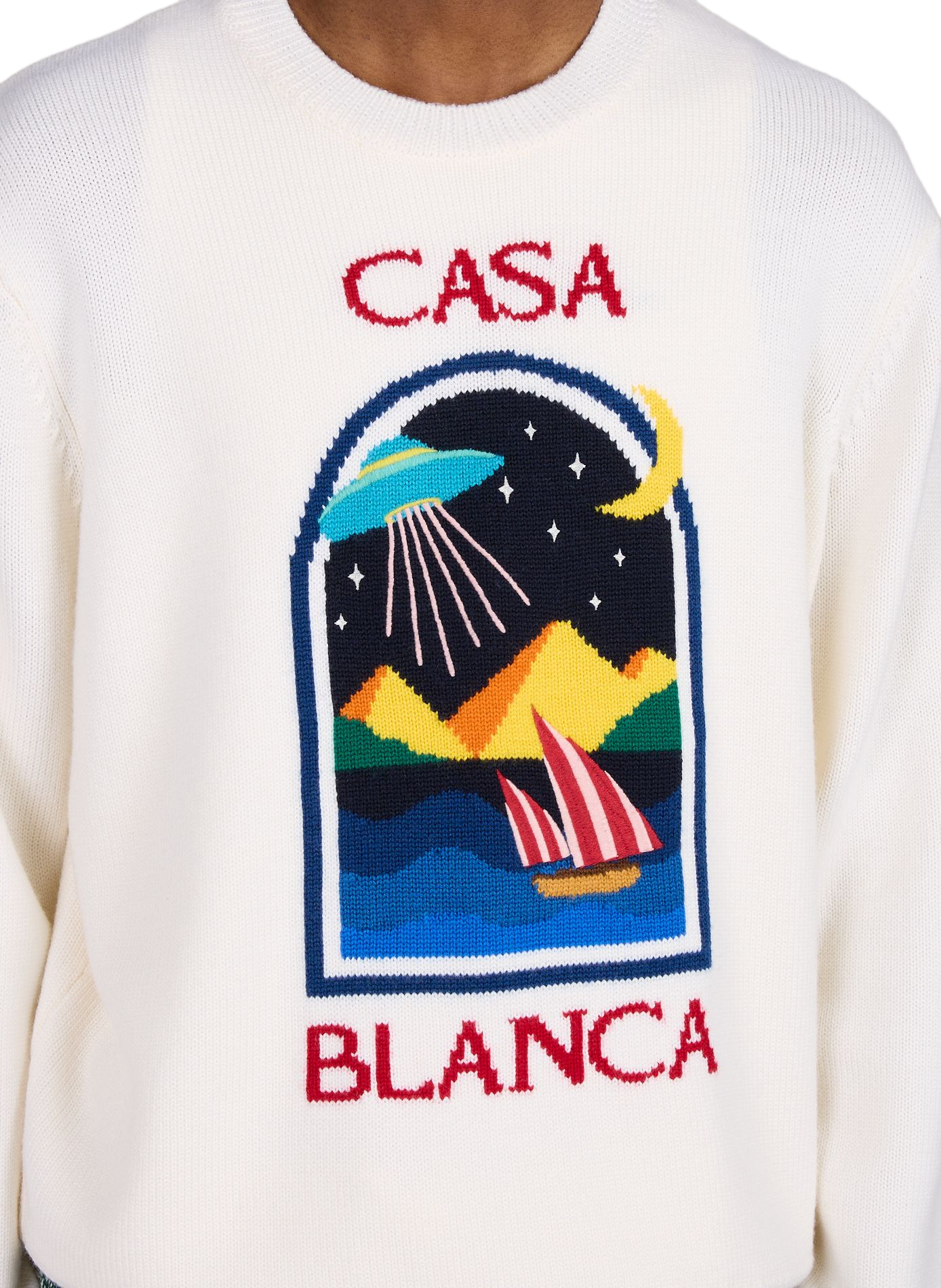 Langarm-Pullover aus Wolle CASABLANCA PARIS Beige