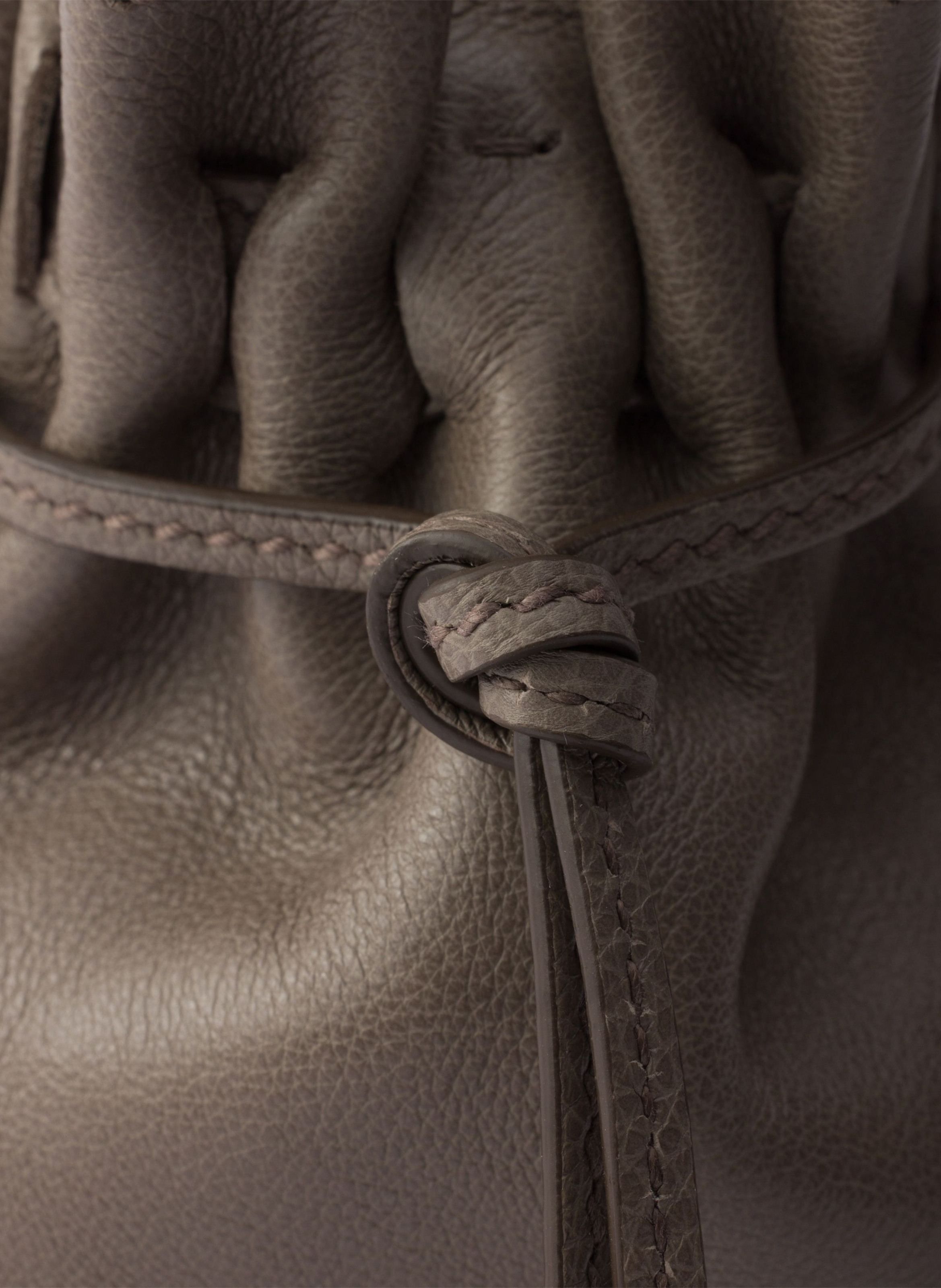Cabas prada bonnie en cuir vieilli de taille moyen PRADA Gris