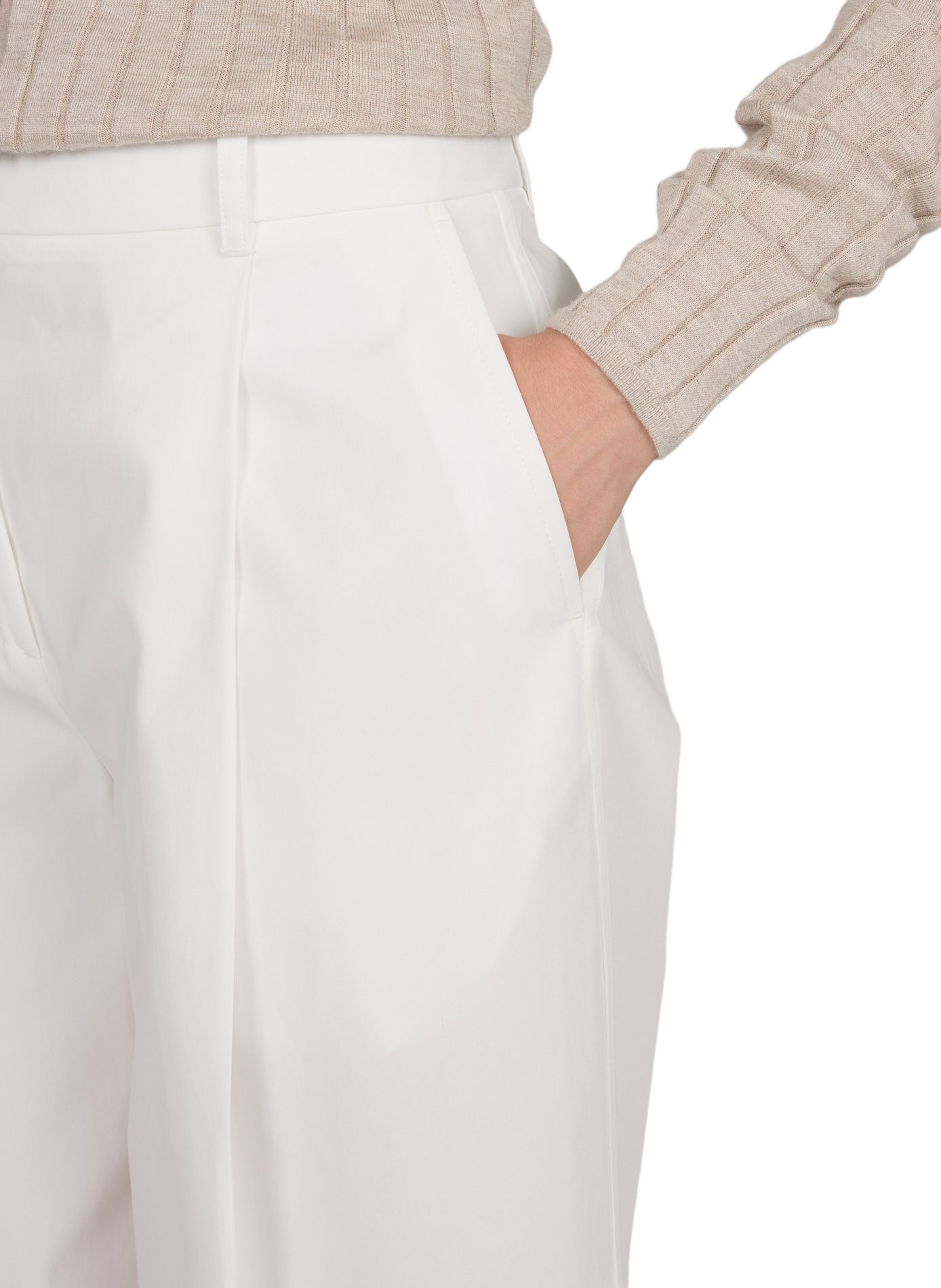Pantalon droit en coton | Blanc TOTEME Femme