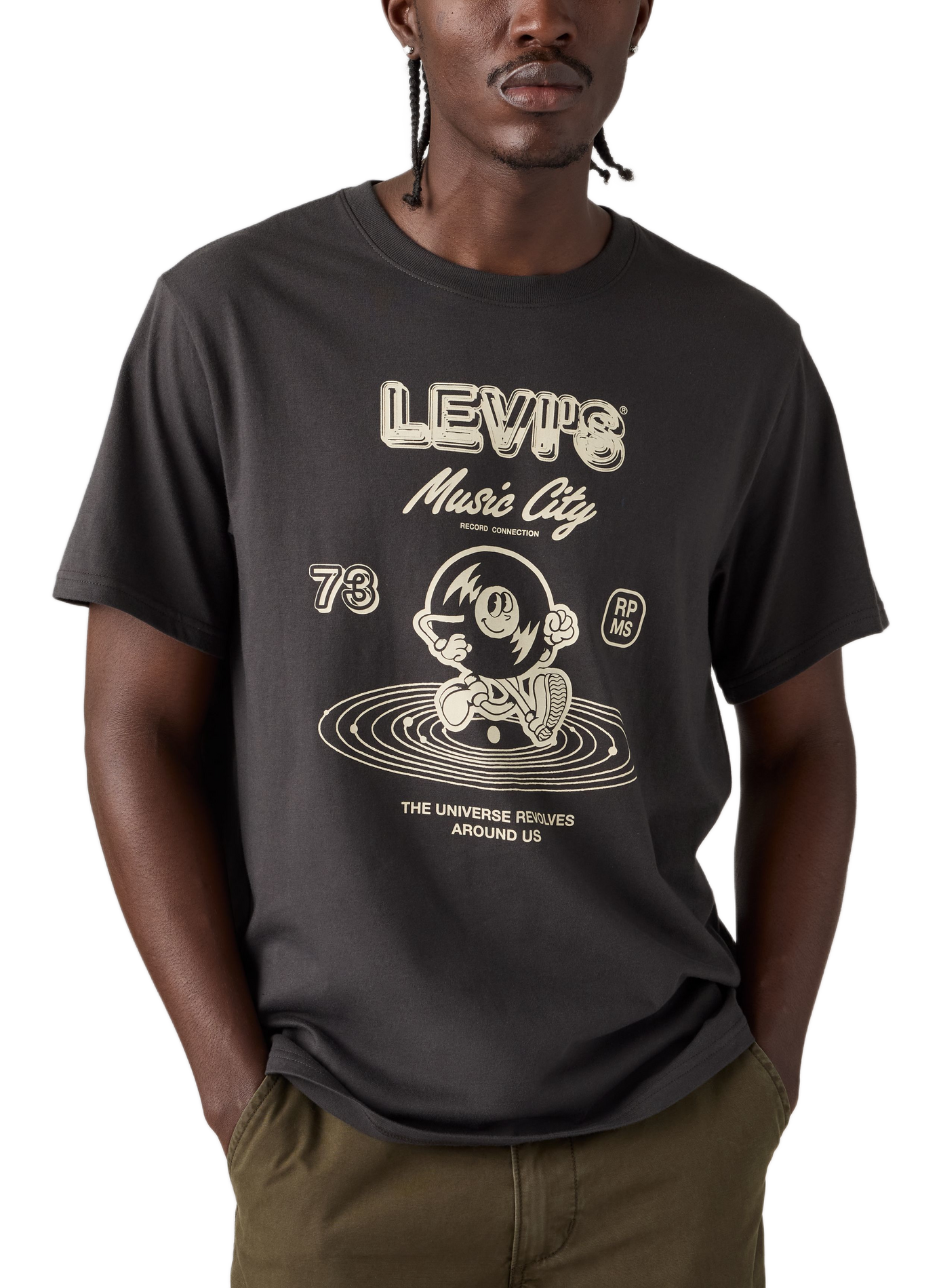T-shirt à motif Two Horse Brand LEVI'S Gris