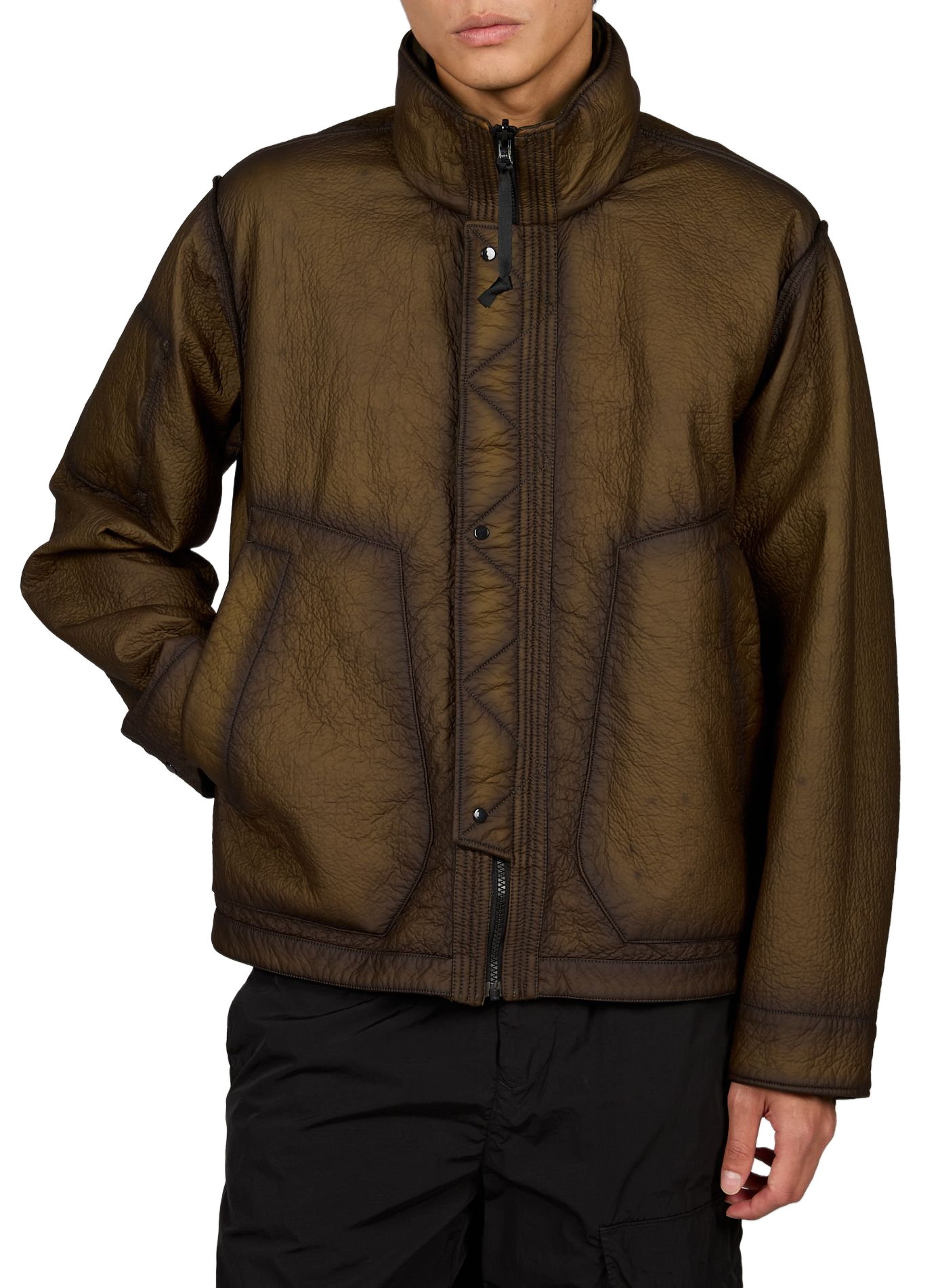 Blouson à capuche réversible CP COMPANY Kaki