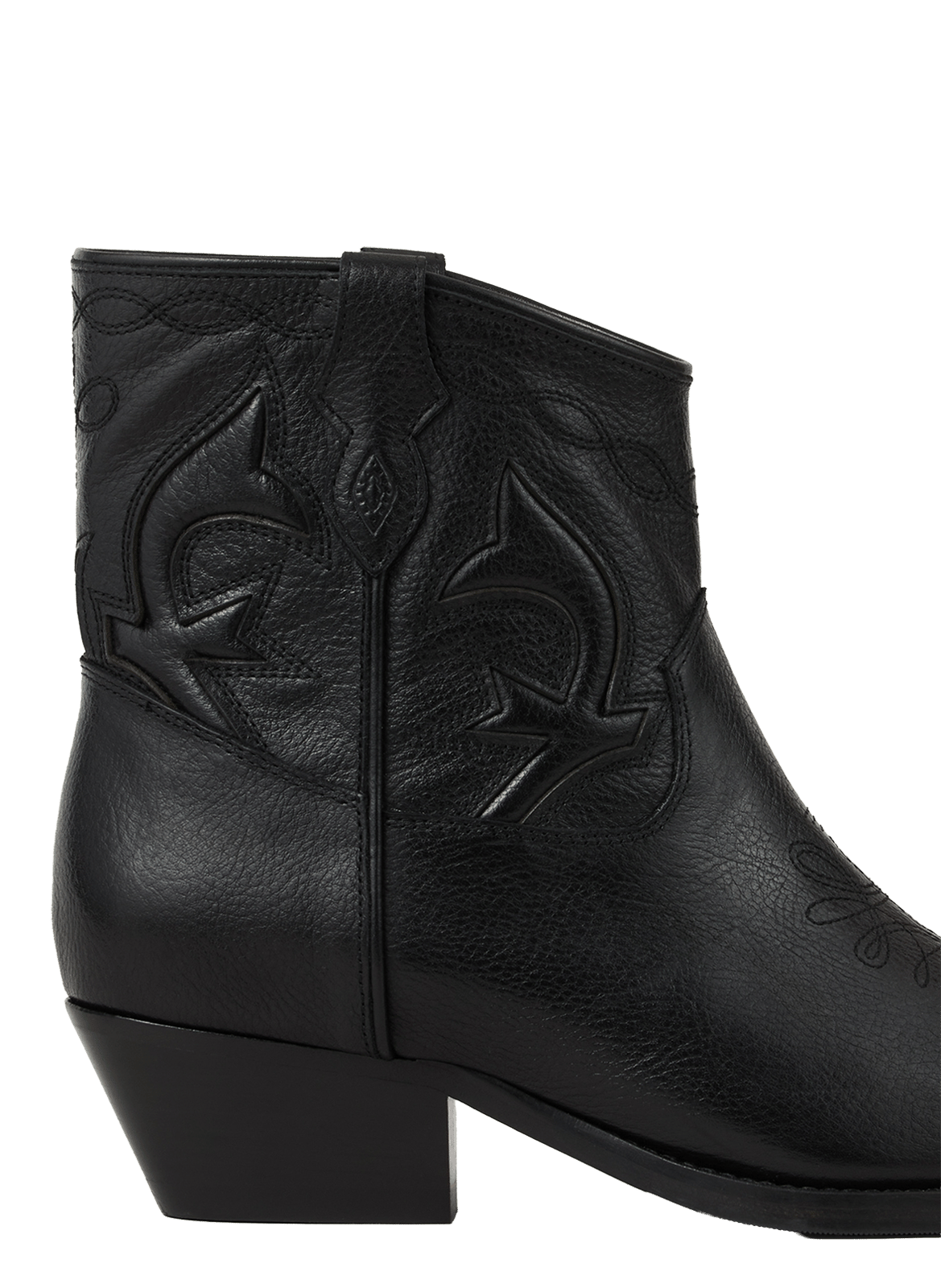 Bottines en cuir grainé low curtis BA&SH Noir