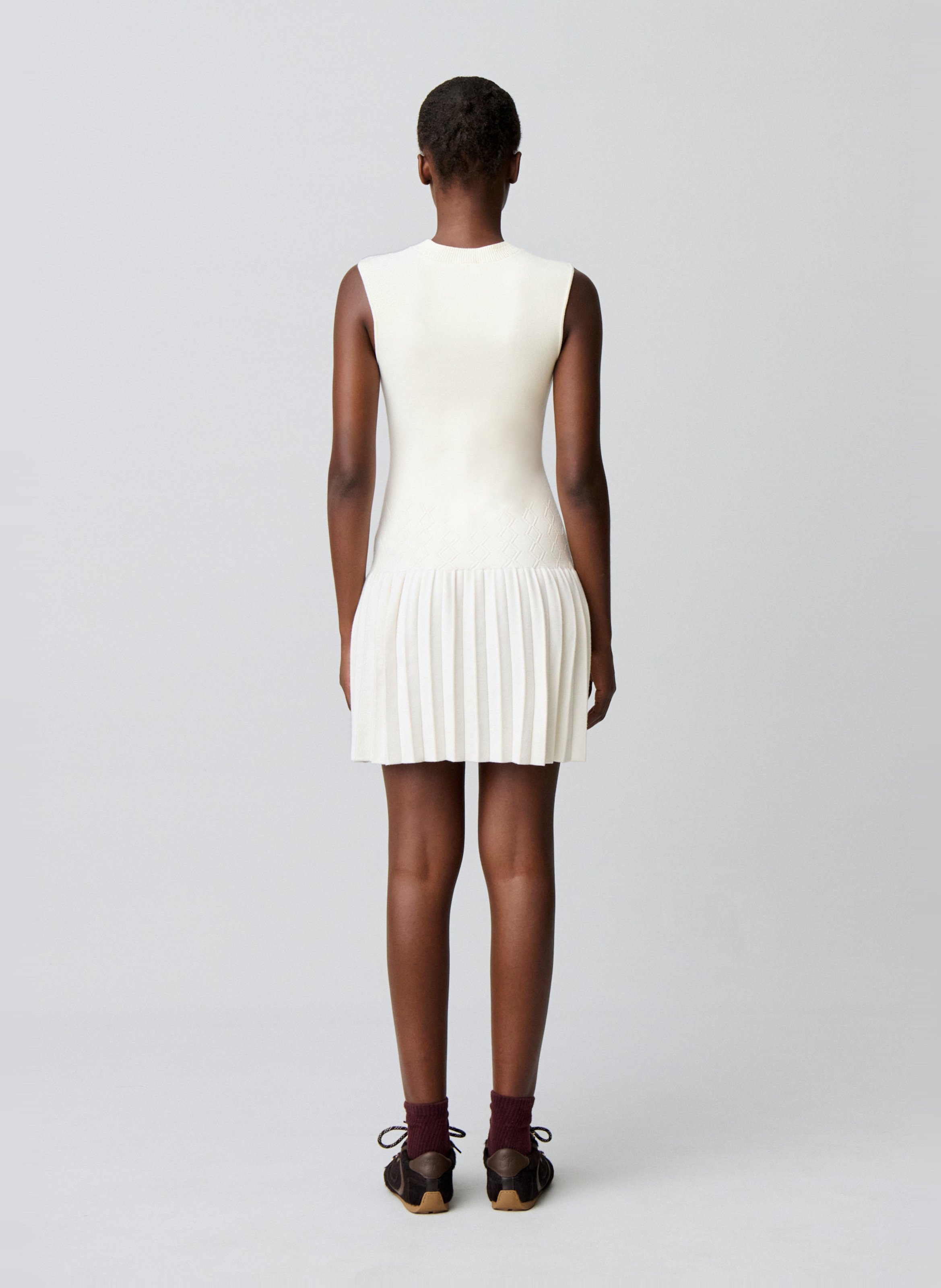 Robe courte en maille CLAUDIE PIERLOT Beige