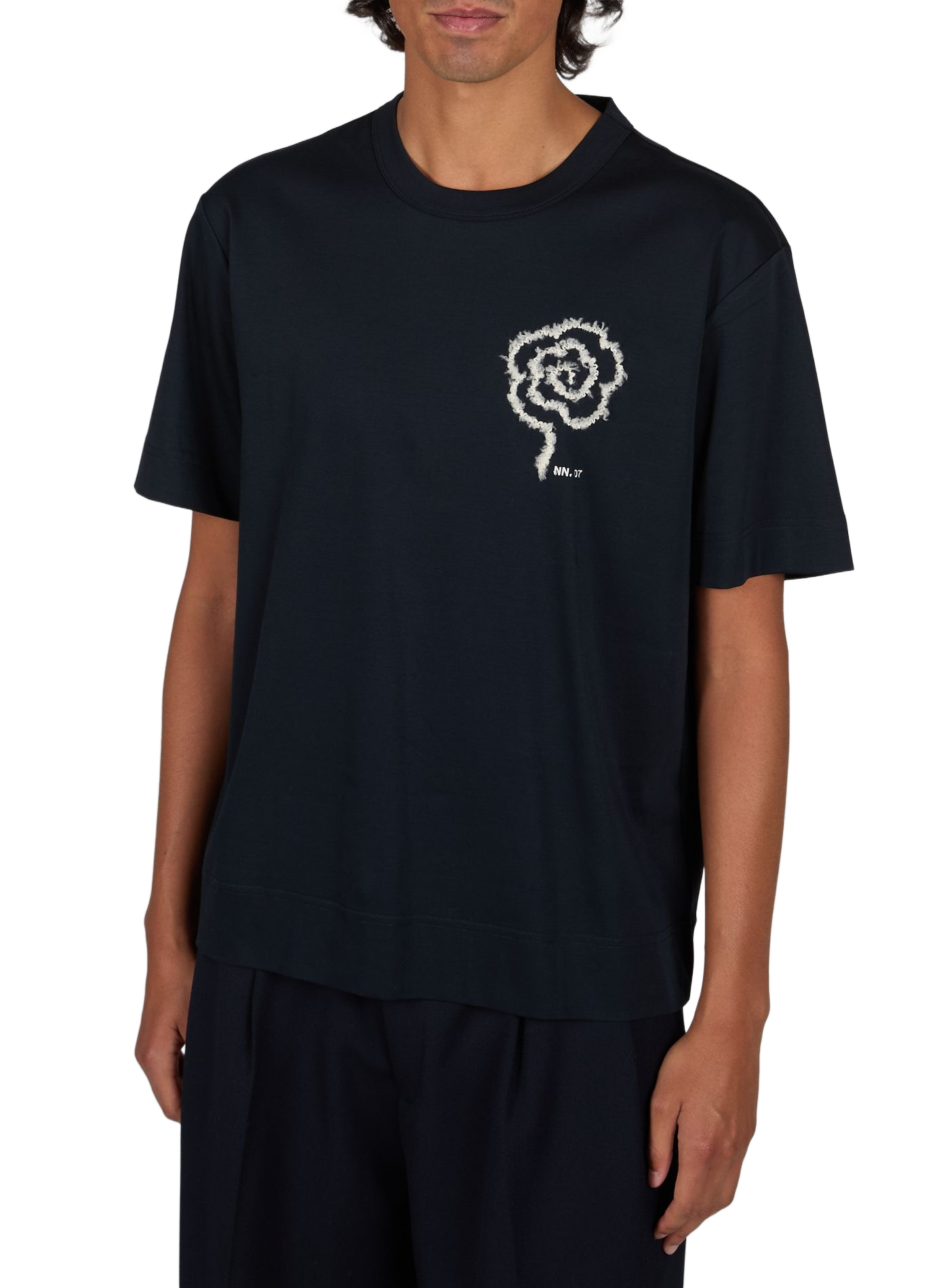 Tee-shirt col rond en coton NN.07 Bleu