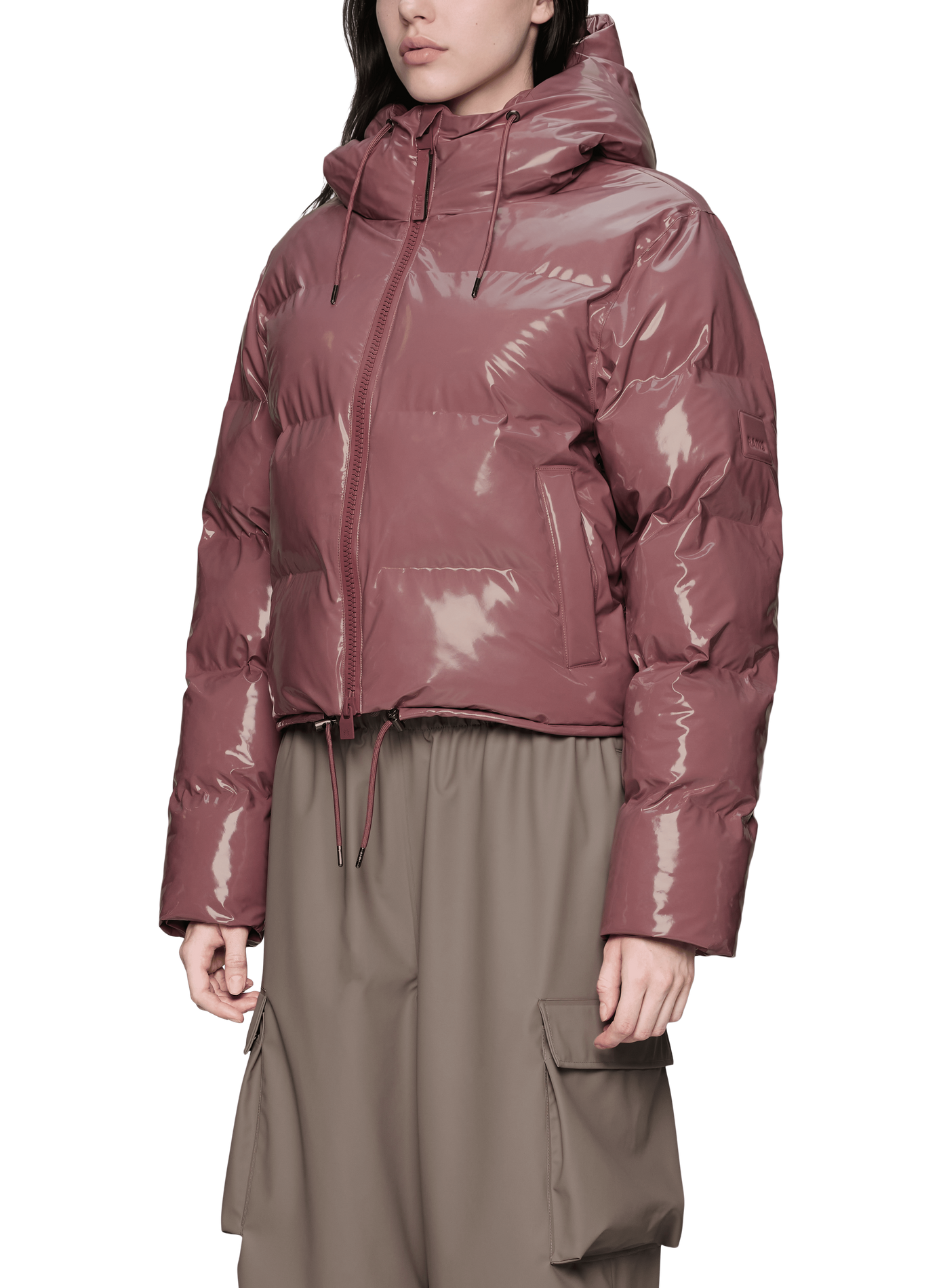 Kurze Steppjacke RAINS Rosa