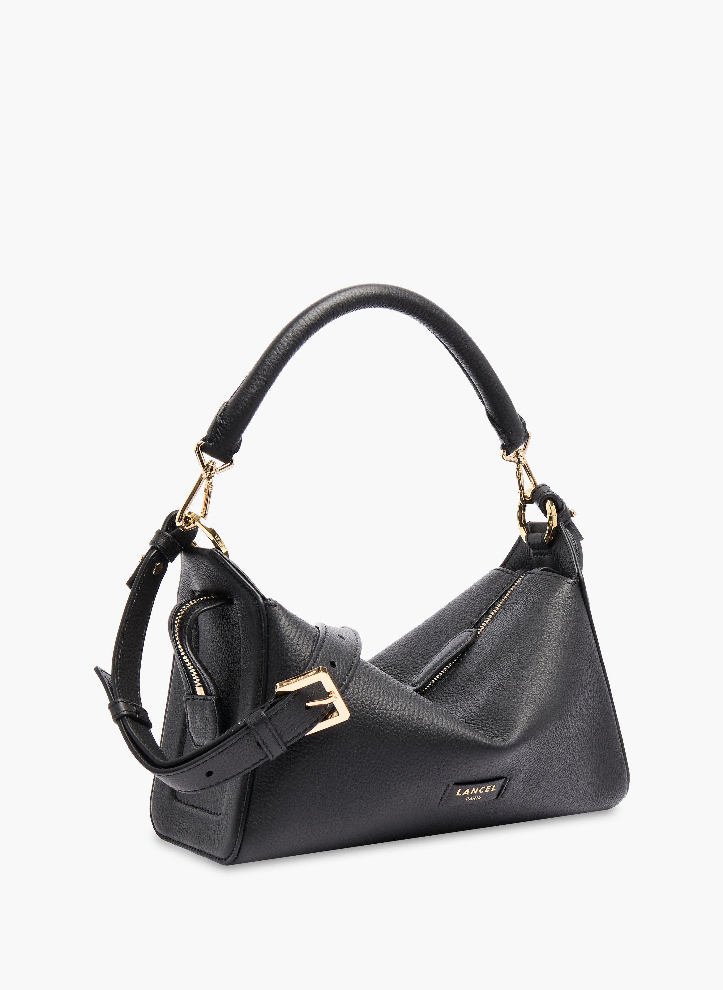 Sac hobo louison de lancel en cuir de vachette graine LANCEL Noir