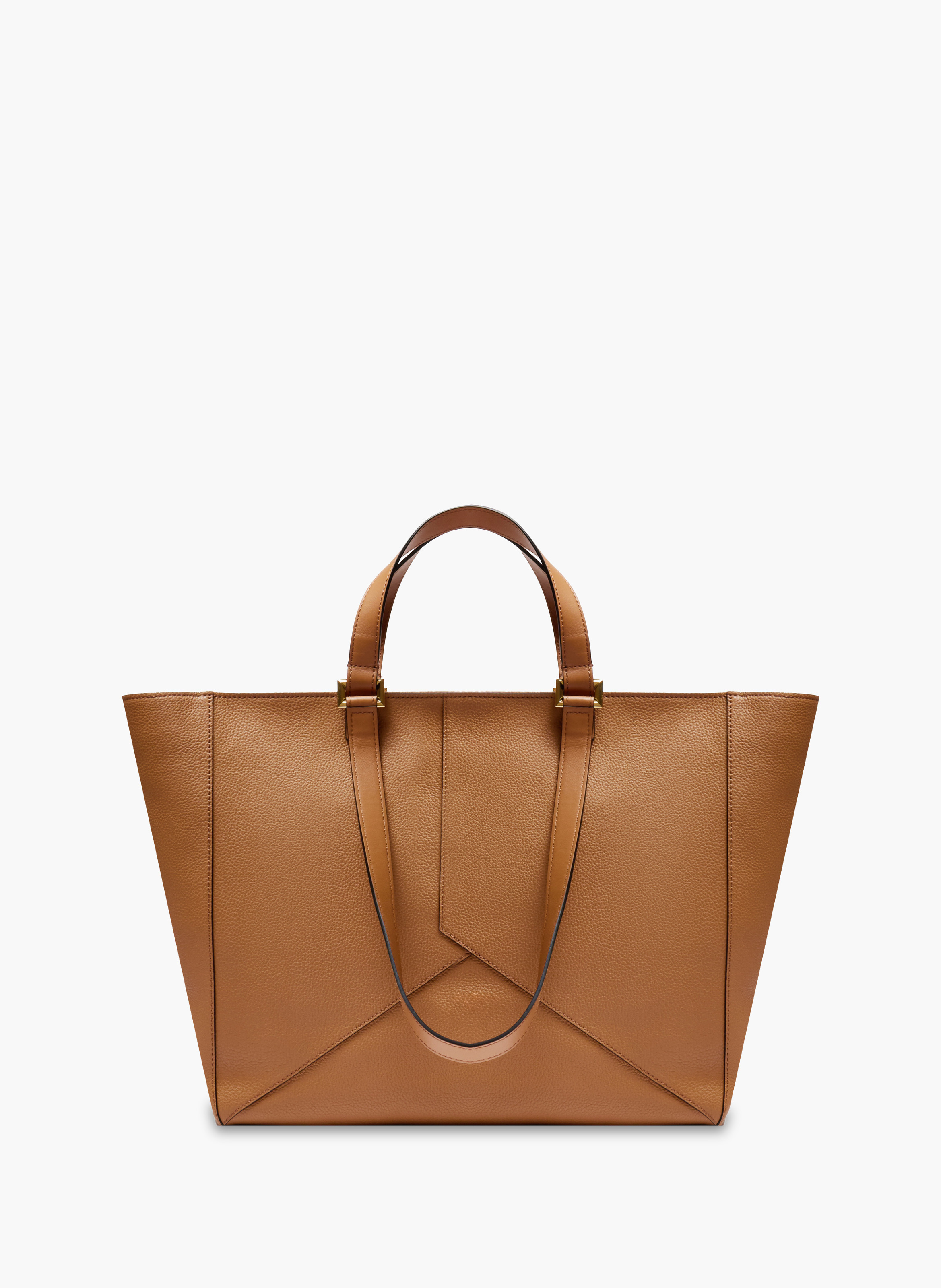 Sac cabas zippé m double porté enveloppe de lancel en cuir LANCEL Marron