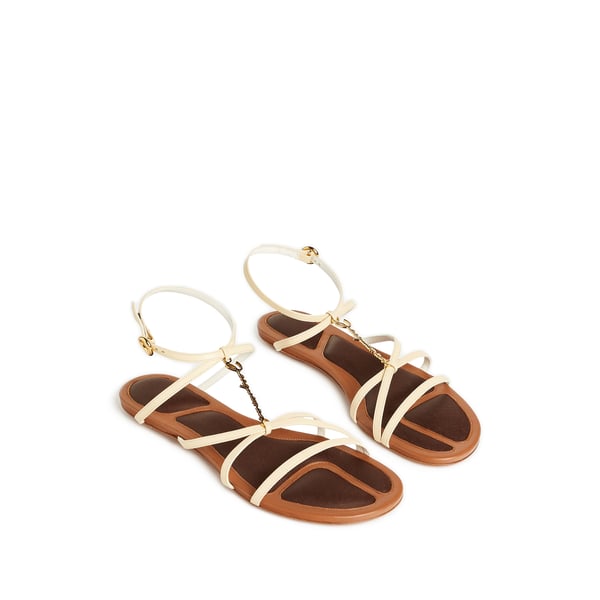 Les sandales Pralu plates en cuir