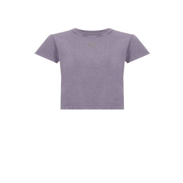 Alexander Wang Patchwork-effect Cotton T-shirt In Purple