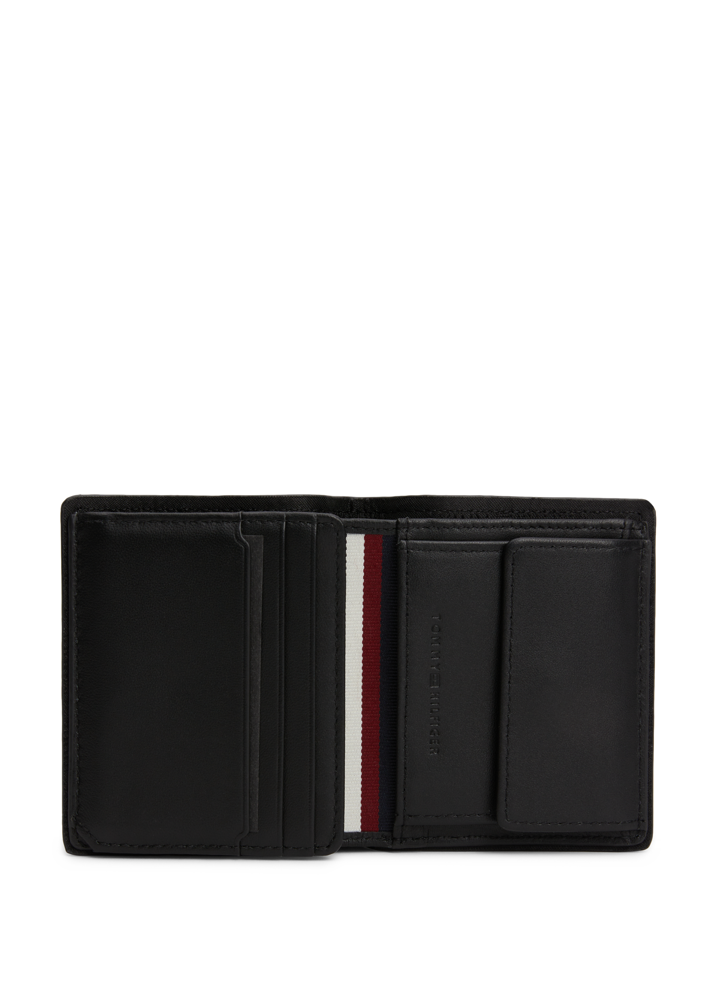 Grained leather wallet TOMMY HILFIGER Black