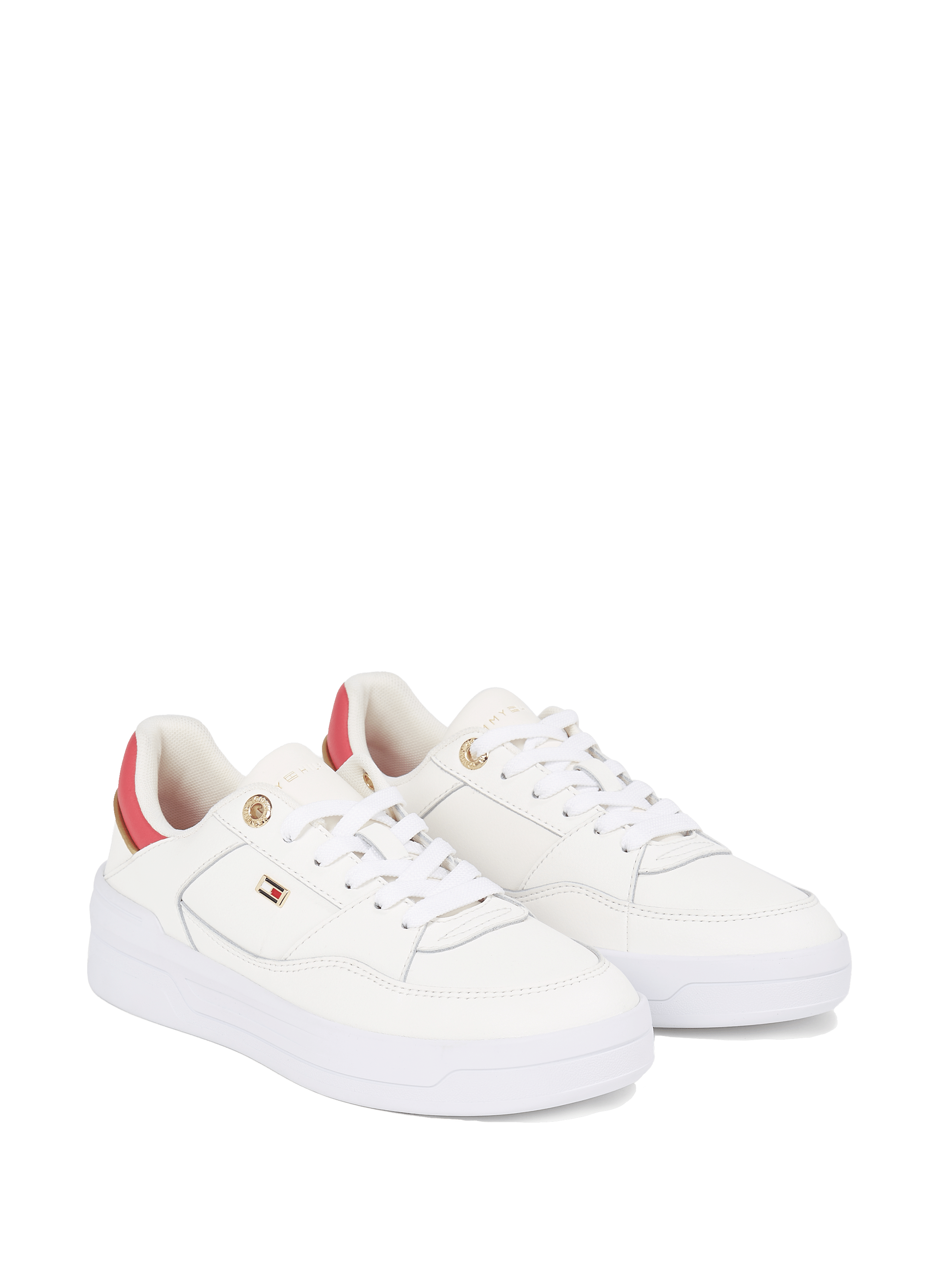 Baskets en cuir  TOMMY HILFIGER Blanc