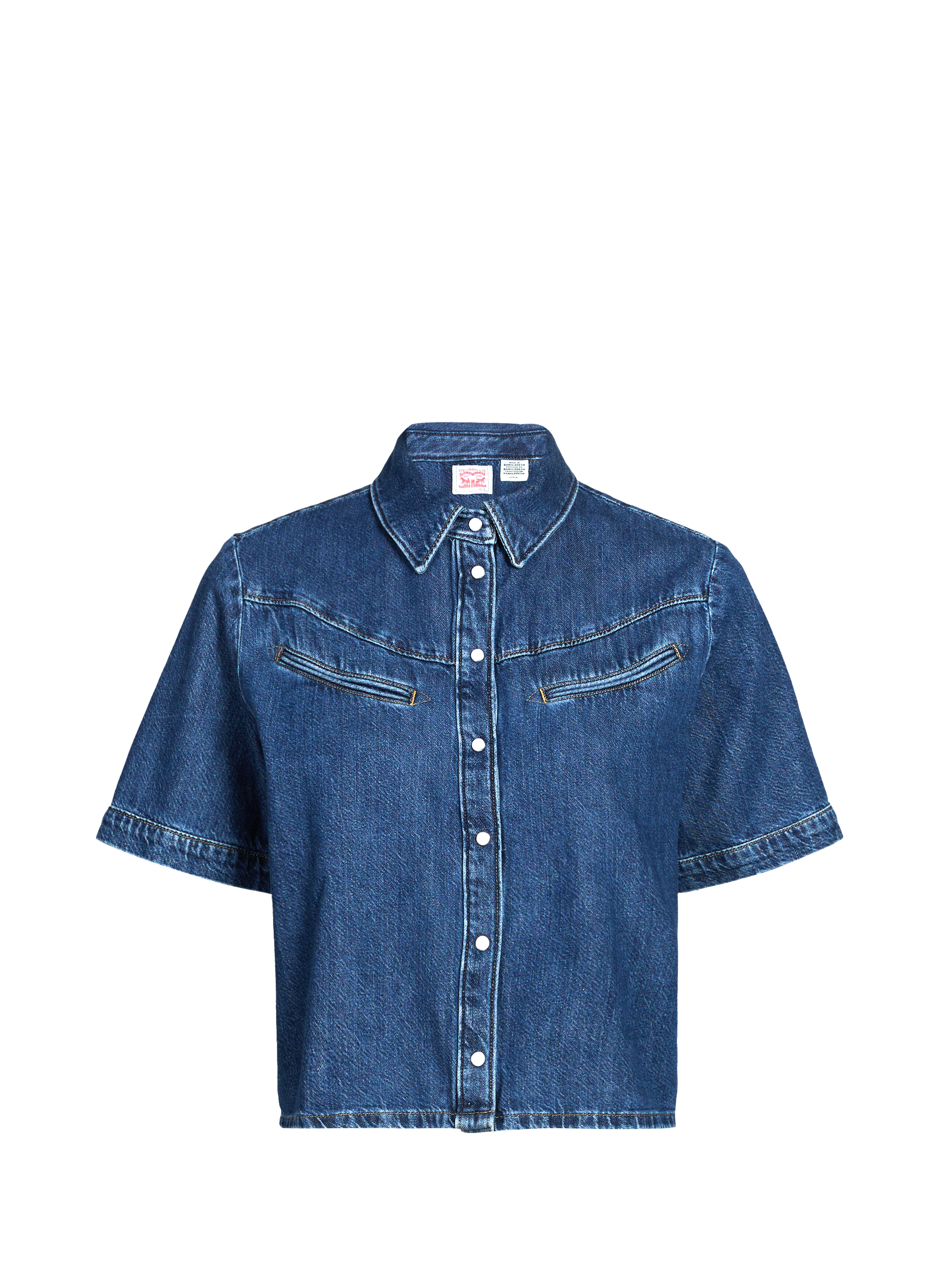 Chemise courte en jean LEVI'S Bleu