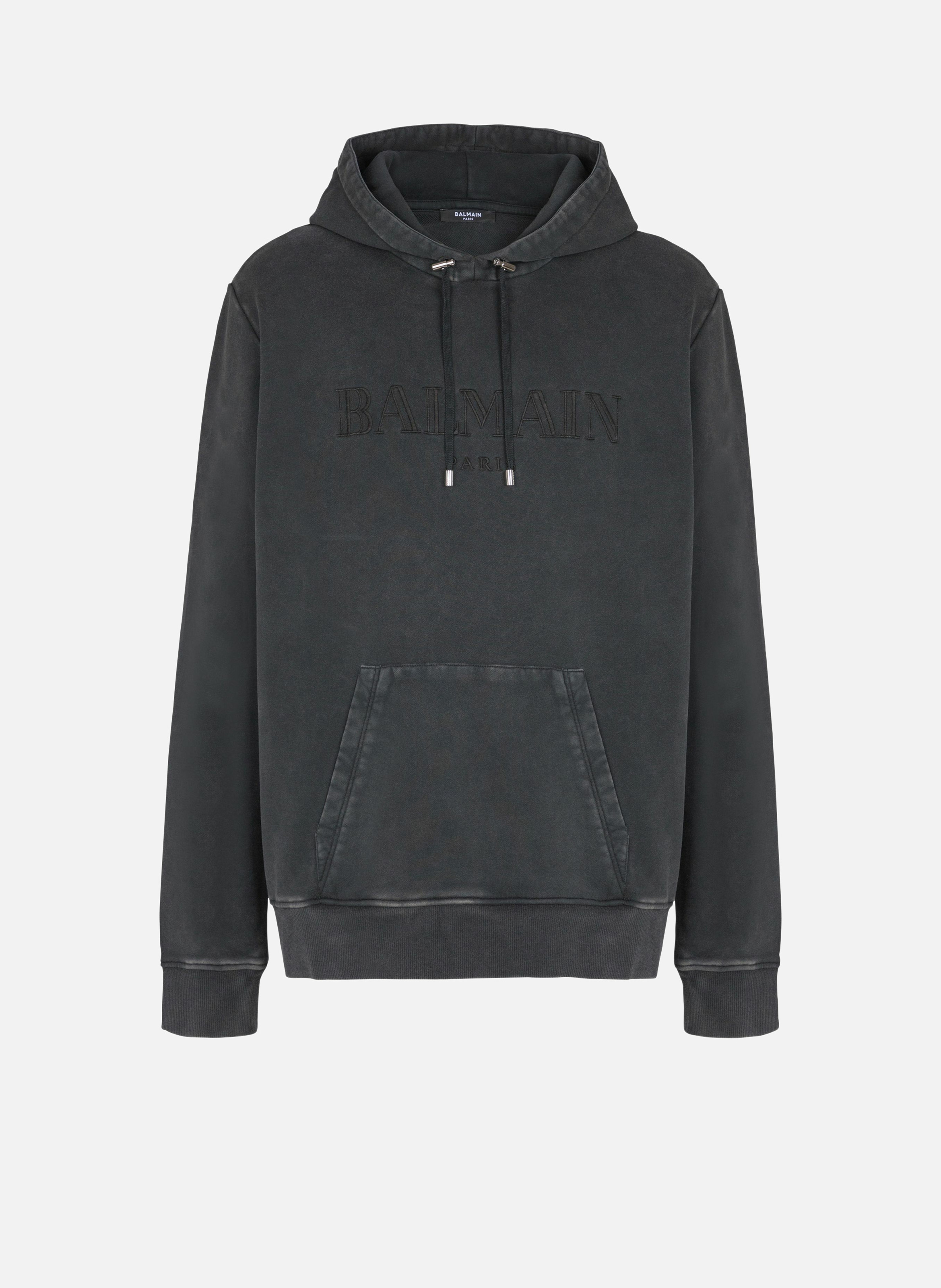 Hoodie brodé balmain vintage BALMAIN Gris