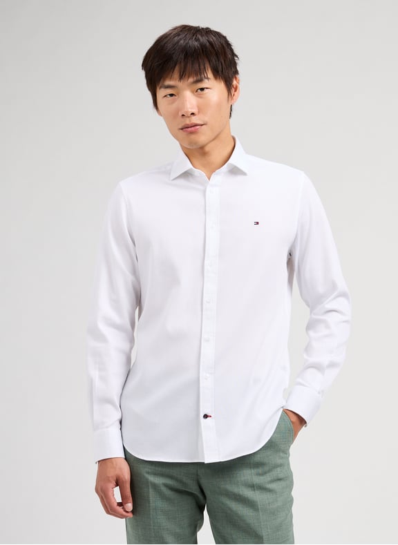 Chemise en sergé de coton Blanc by TOMMY HILFIGER TOMMY HILFIGER Chemise en sergé de coton Blanc